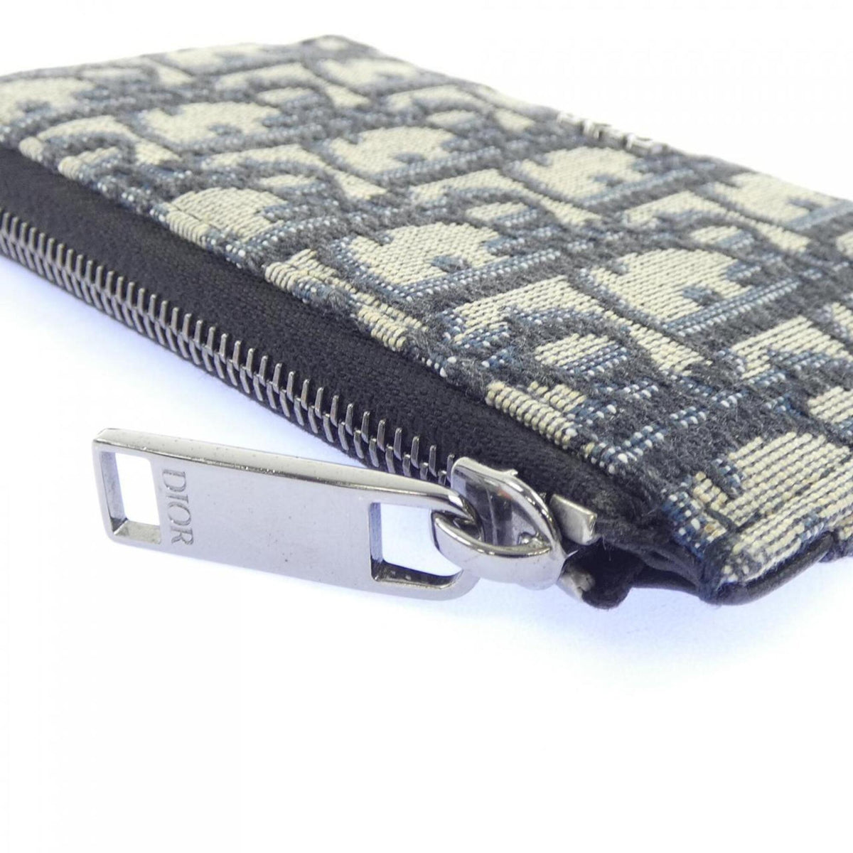Christian Dior Gray Navy Bill Wallet (Bi-Fold) (Pre-Owned)
