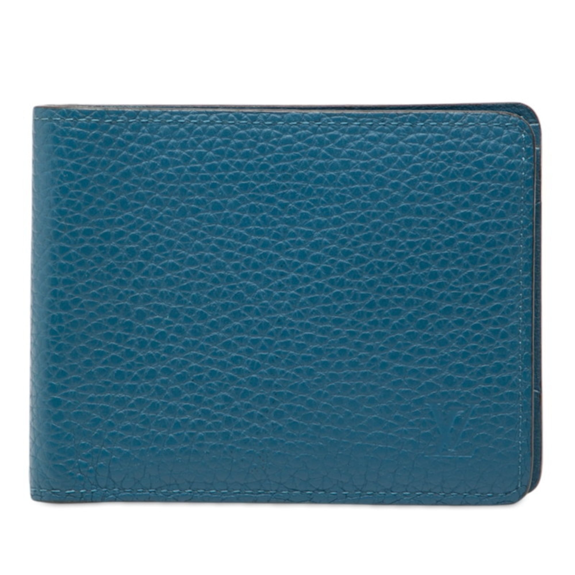 Louis Vuitton Blue Leather Wallet (Bi-Fold) (Pre-Owned)