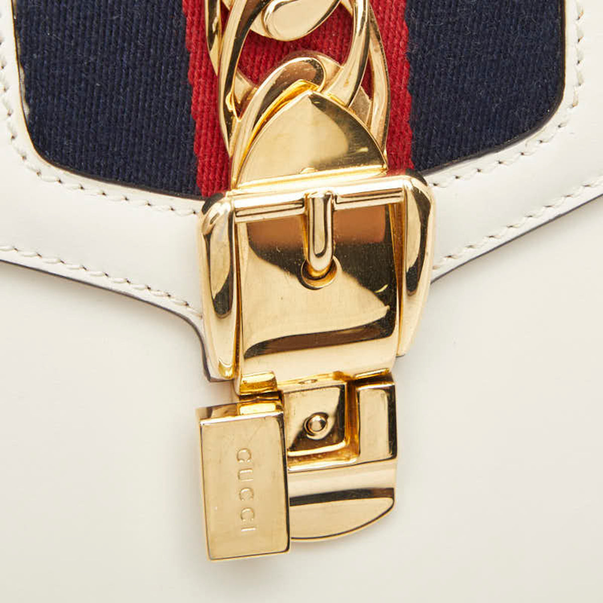 Gucci White Leather Handbag Shoulder Bag (Pre-Owned)