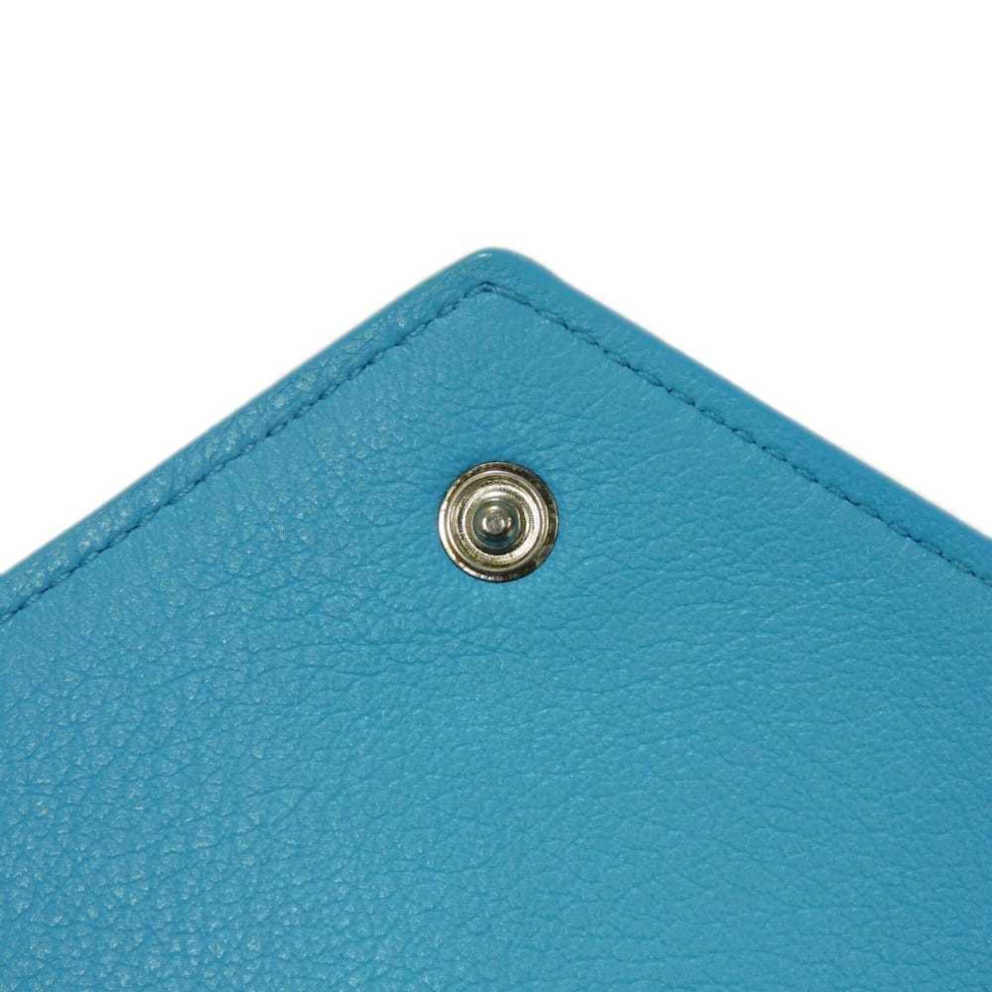 Balenciaga Blue Leather Long Wallet (Bi-Fold) (Pre-Owned)