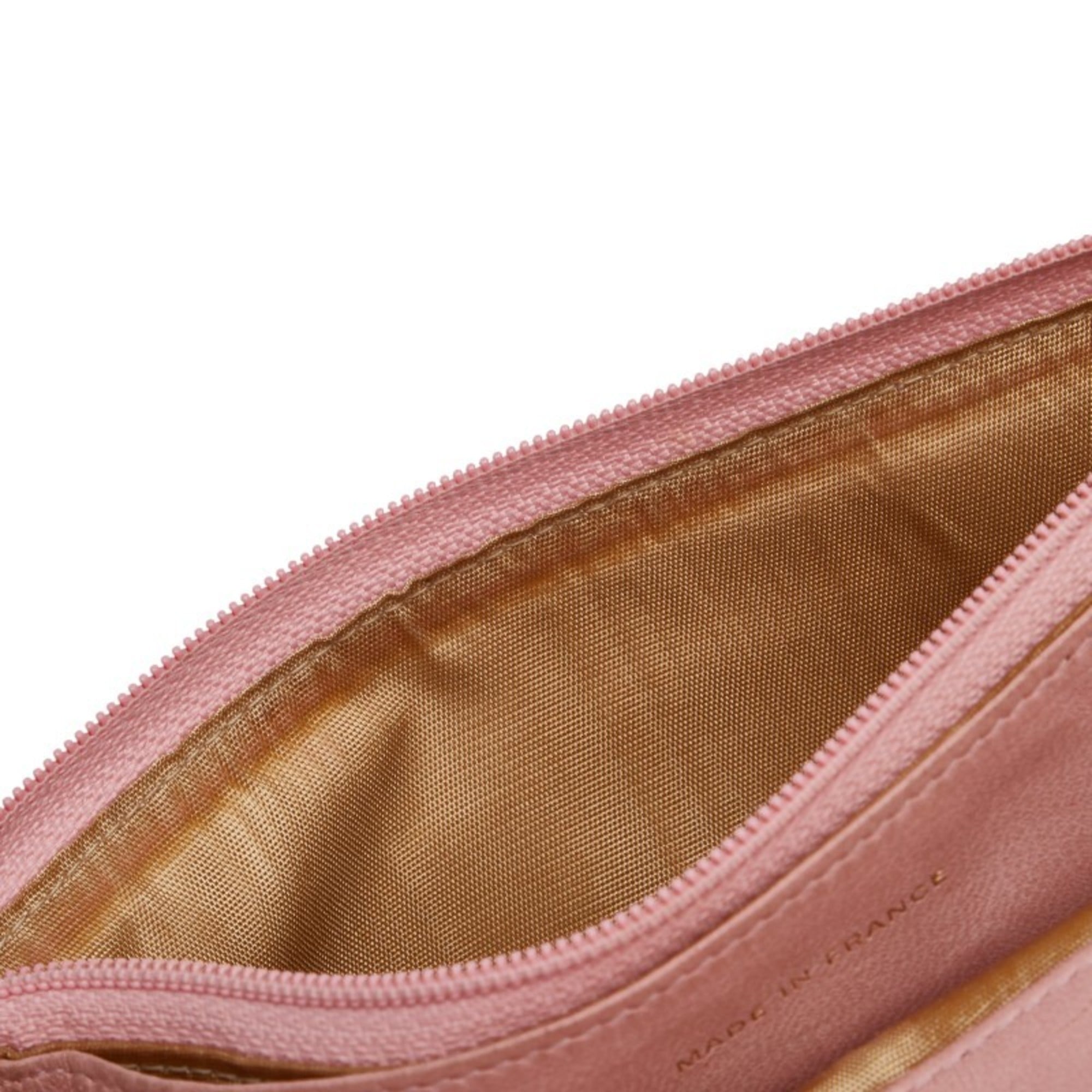 Chanel Pink Grained Calfskin Shoulder Bag (Pre-Owned)