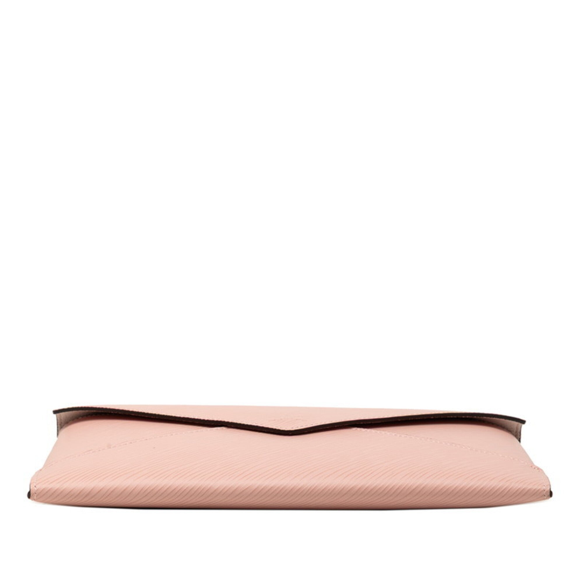 Louis Vuitton Bordeaux Pink Red Color Leather Clutch Bag Handbag Pochette Pouch (Pre-Owned)