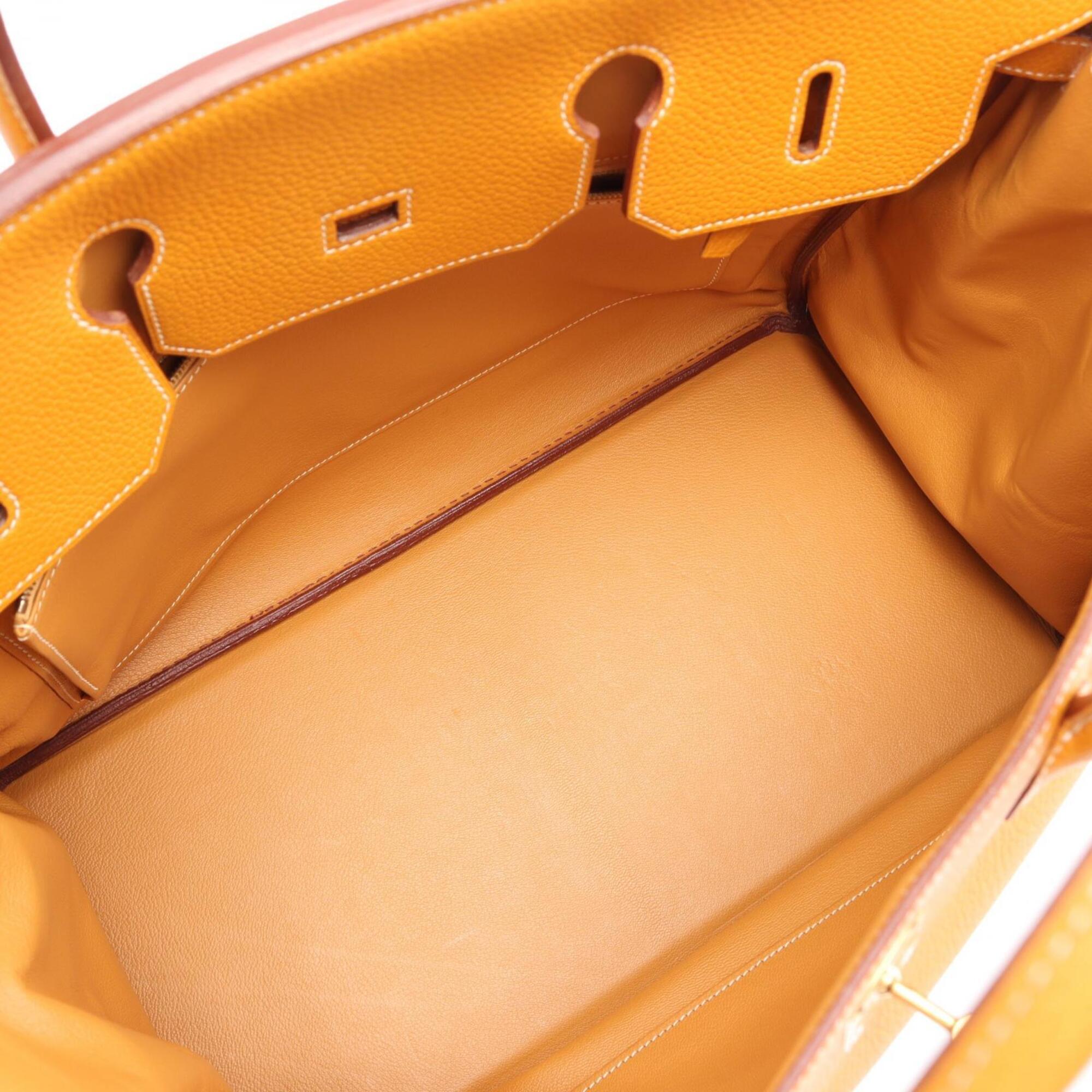Hermes Yellow Togo Leather Handbag (Pre-Owned)