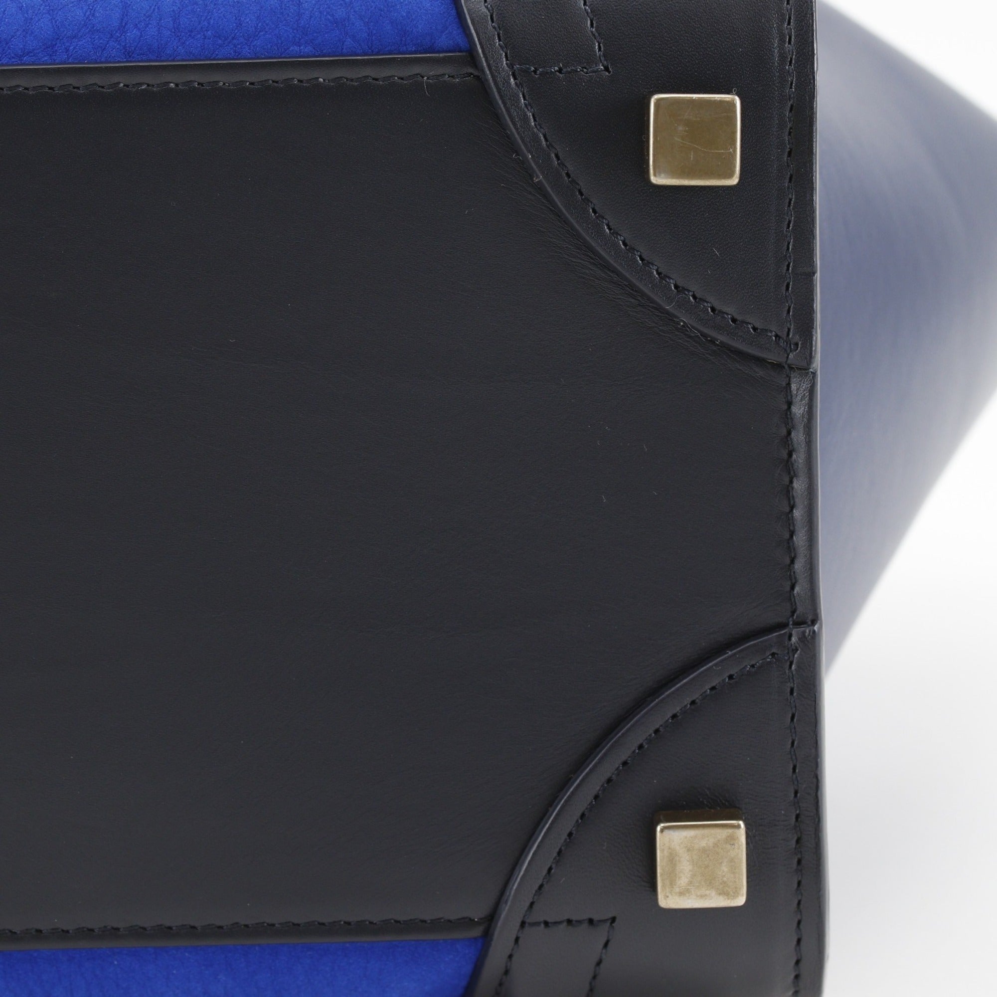 Celine Black Blue Leather Handbag (Pre-Owned)
