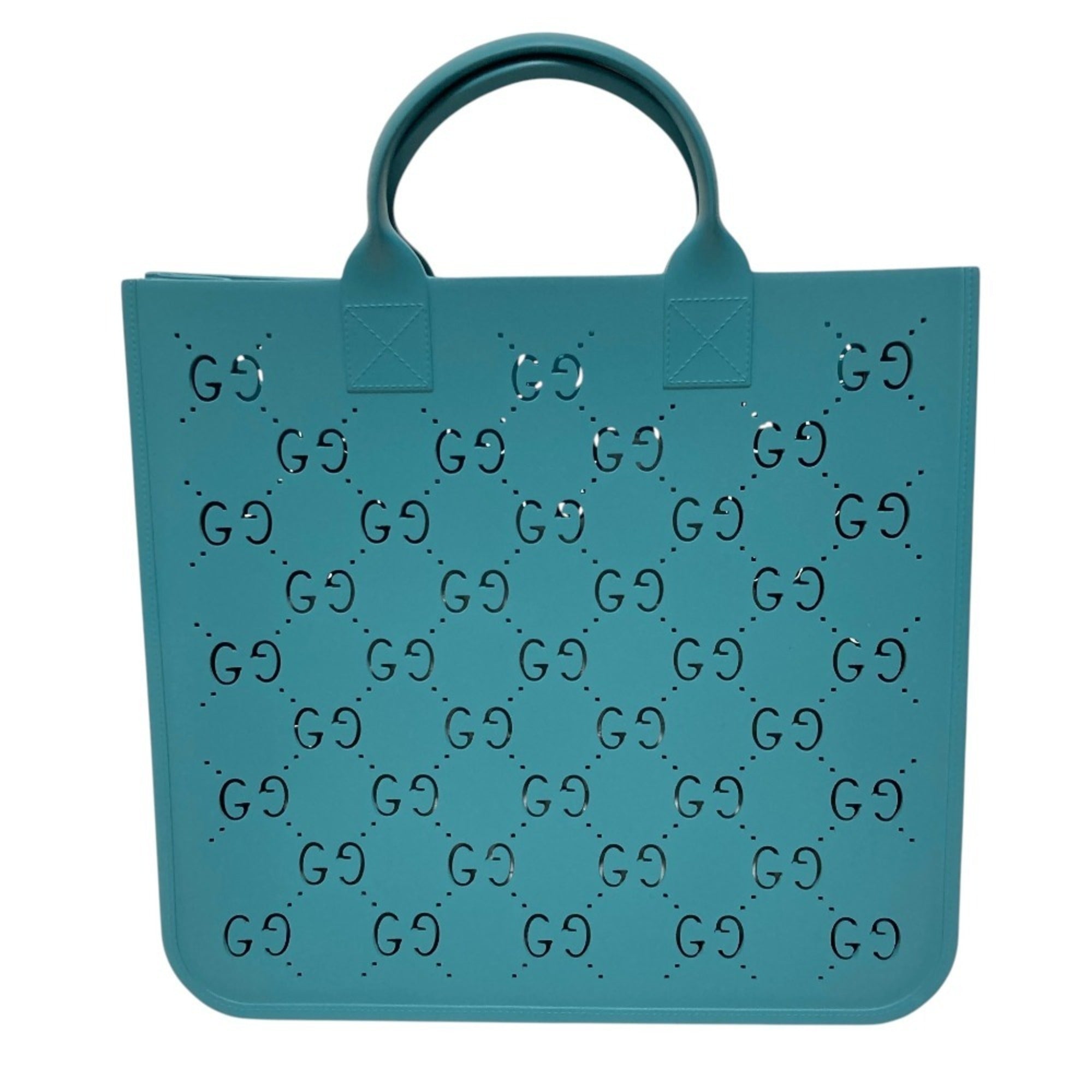 Gucci Turquoise Gg Supreme Tote Bag (Pre-Owned)