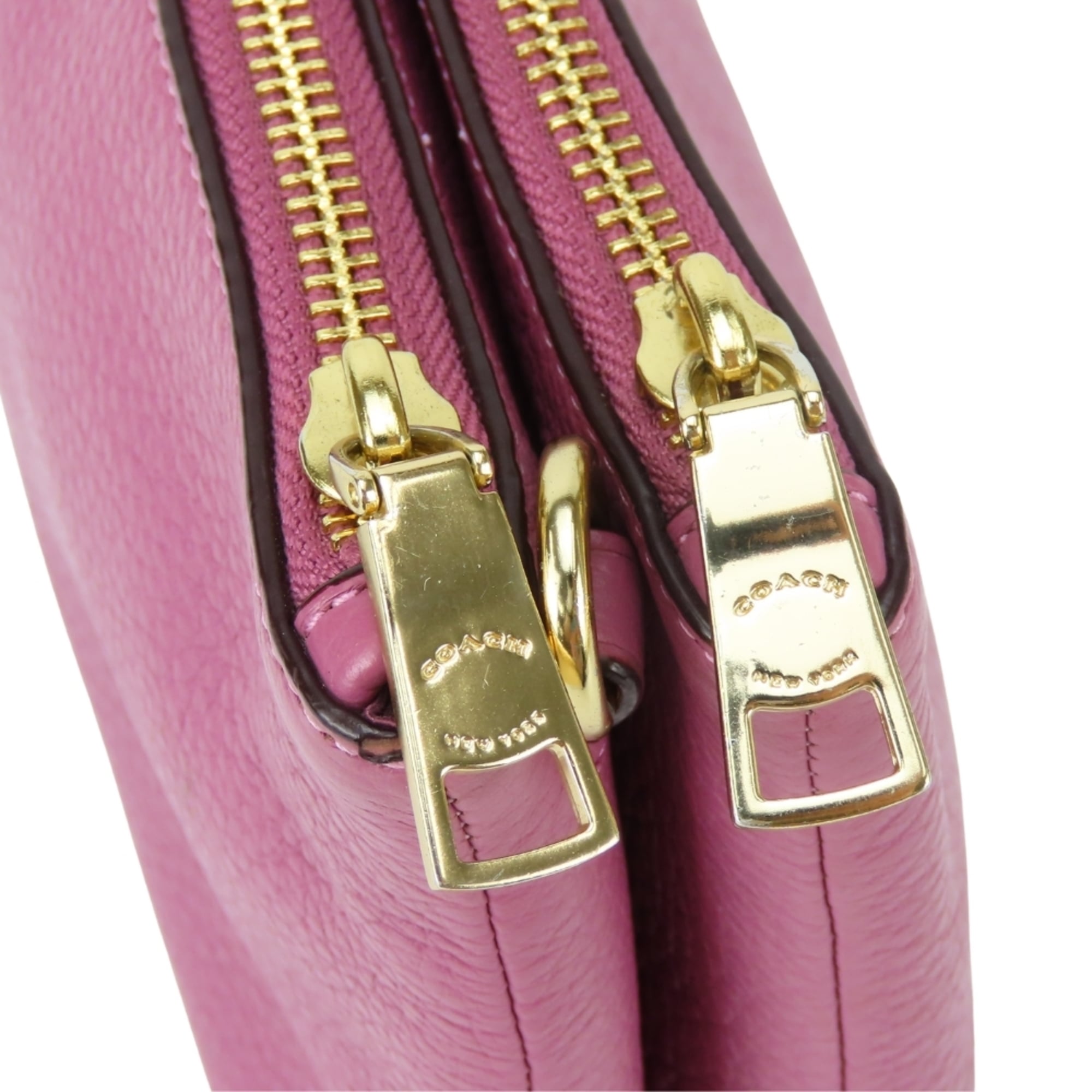 Coach Pink Purple Leather Shoulder Bag (Pre-Owned)