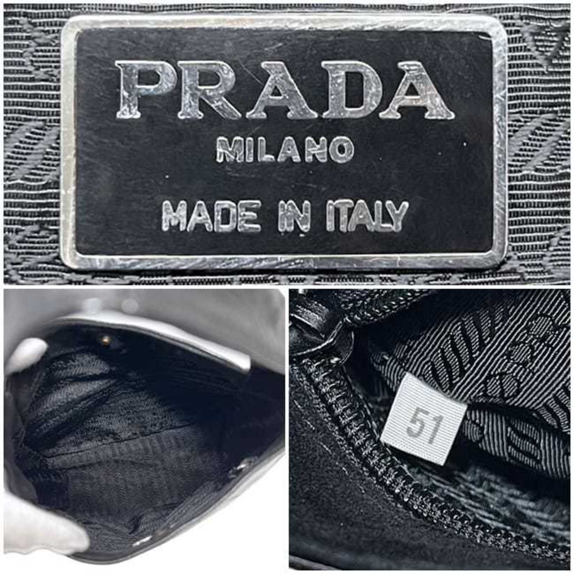Prada Black Nero Patent Leather Handbag Tote Bag (Pre-Owned)