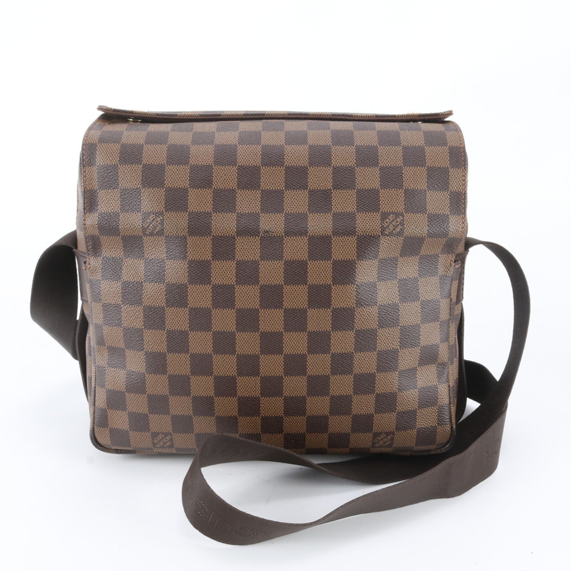 Louis Vuitton Ebene Leather Coated Canvas Messenger Bag Shoulder Bag (Pre-Owned)