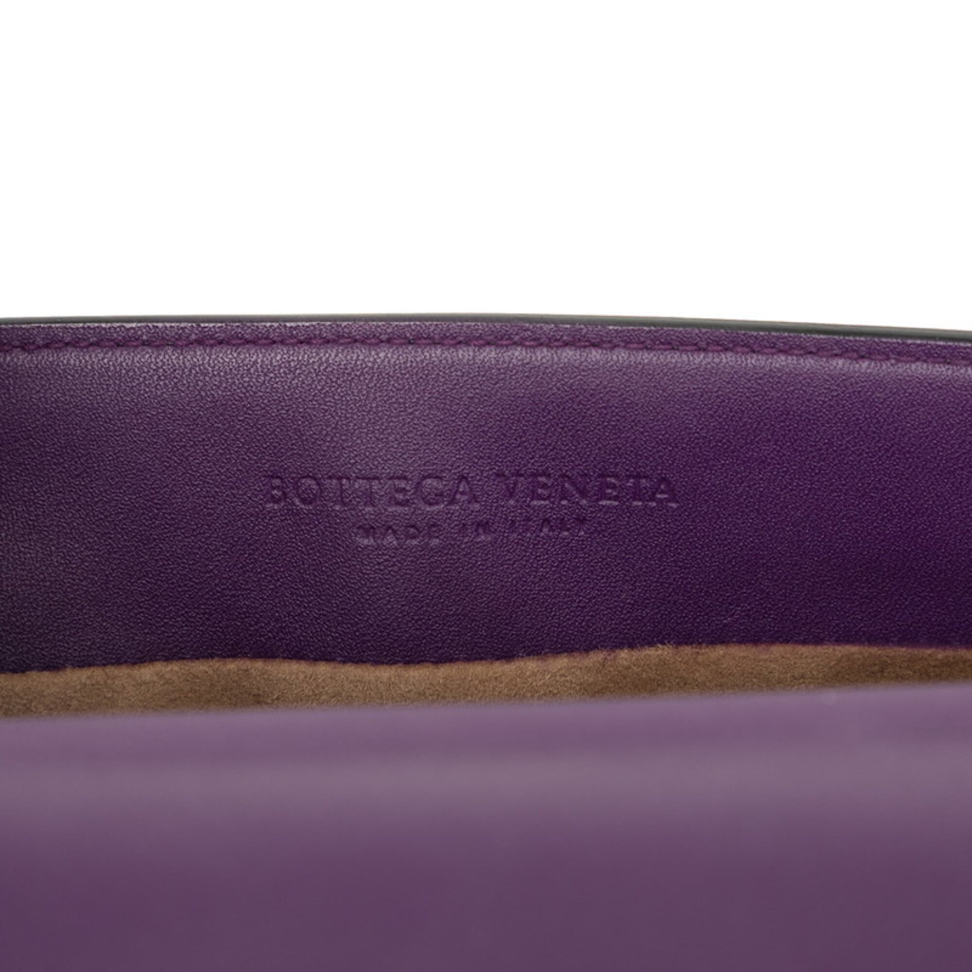 Bottega Veneta Purple Intrecciato Handbag Shoulder Bag (Pre-Owned)
