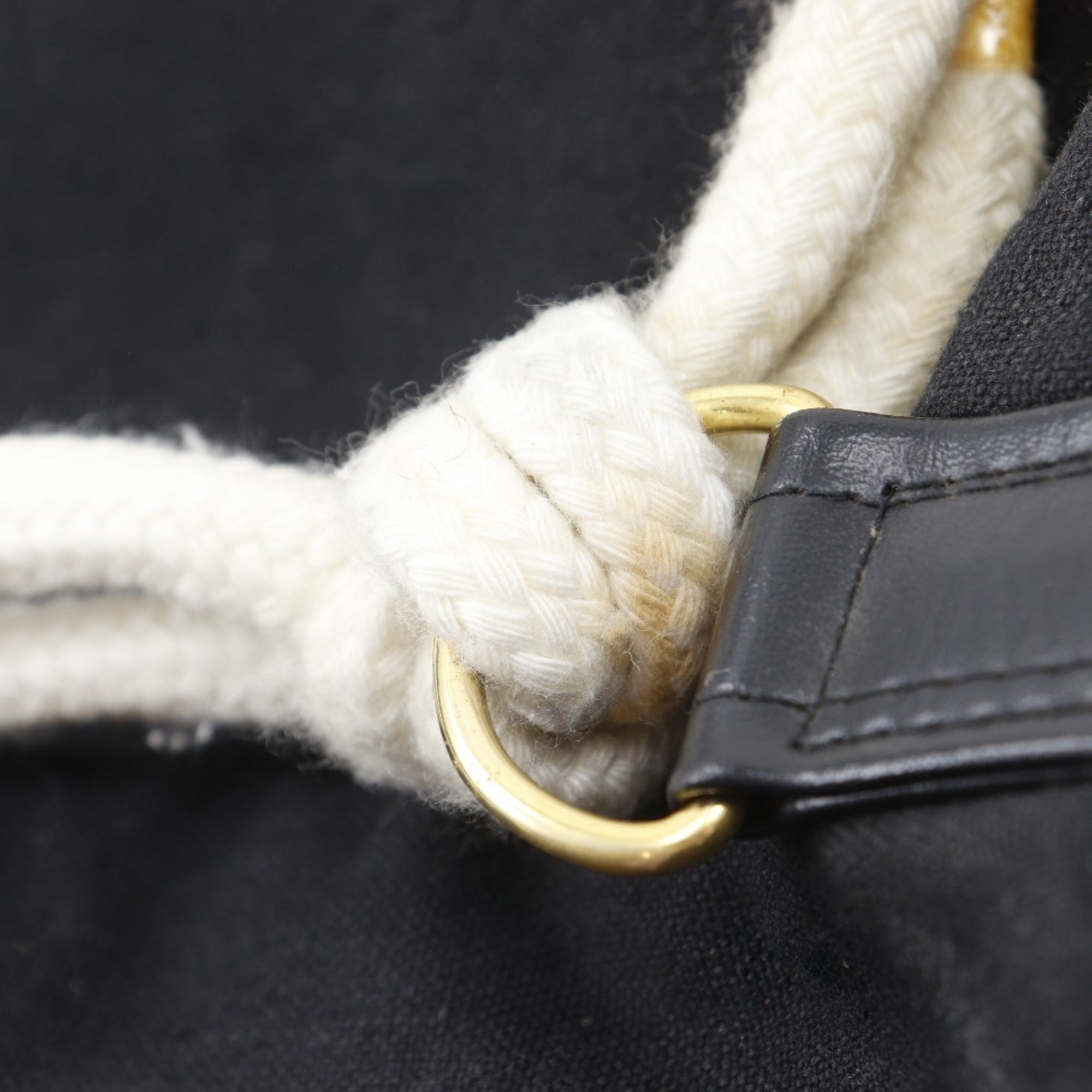 Chanel Black Cotton Shoulder Bag (Pre-Owned)