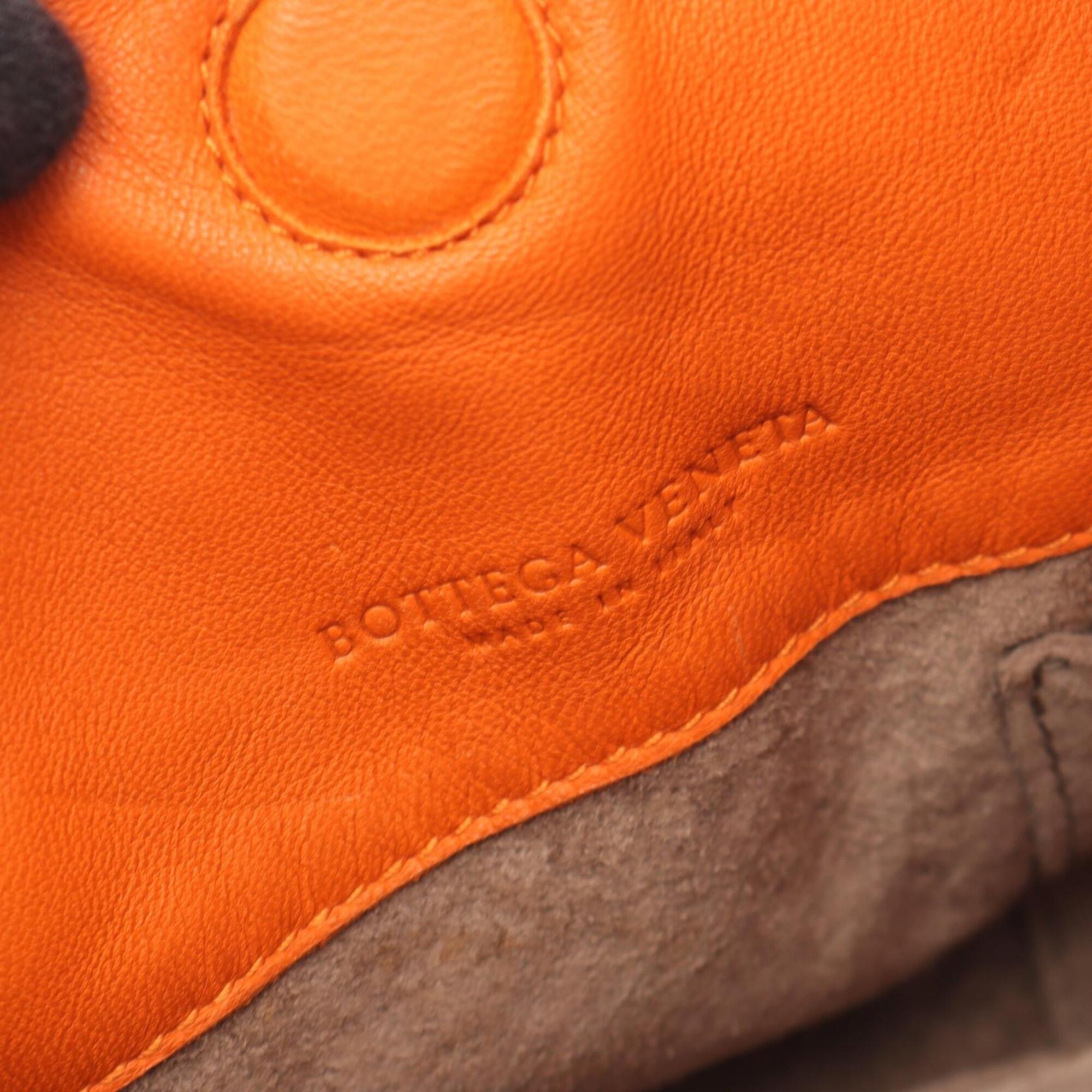 Bottega Veneta Orange Leather Shoulder Bag (Pre-Owned)