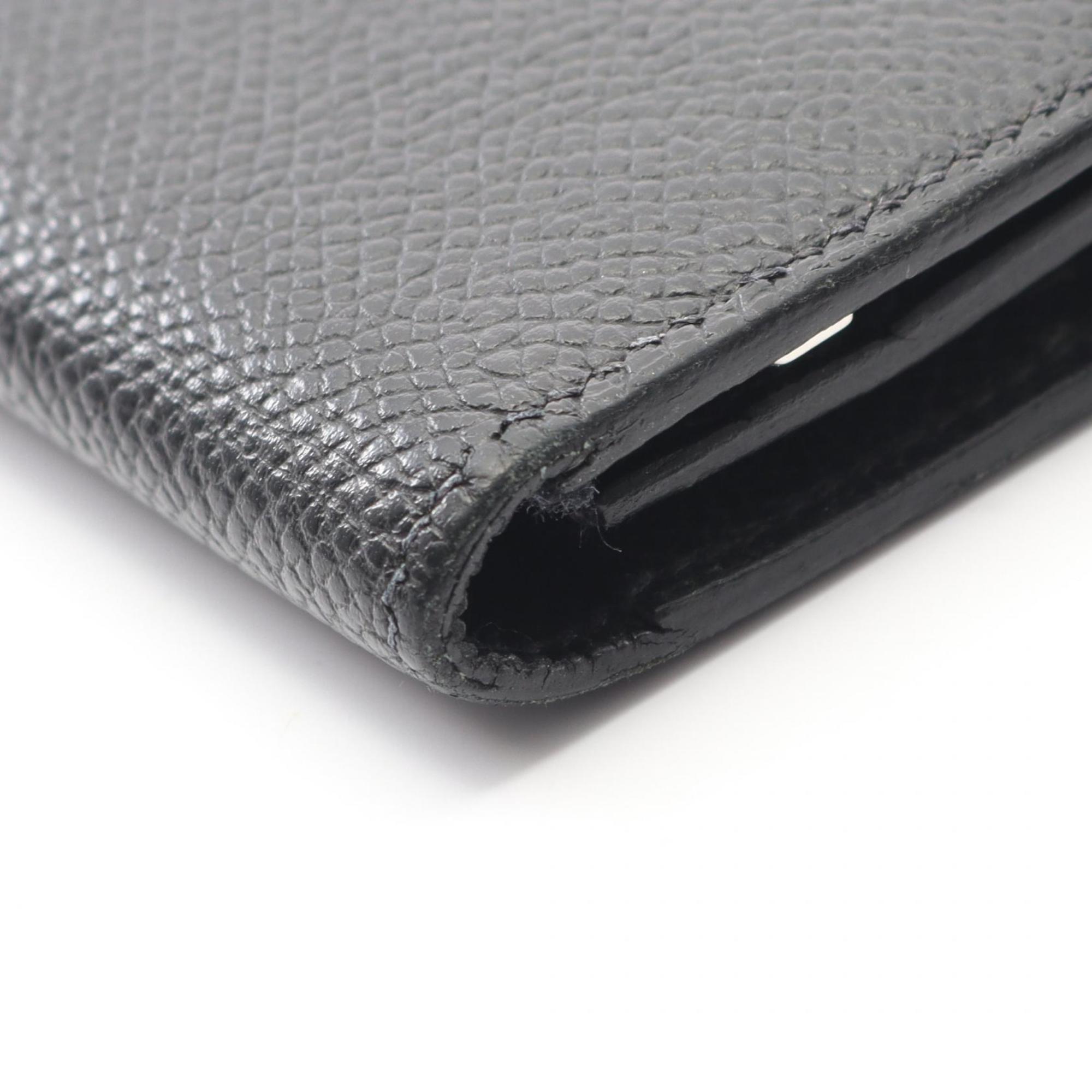 Hermes Black Epsom Leather Long Wallet (Bi-Fold) (Pre-Owned)