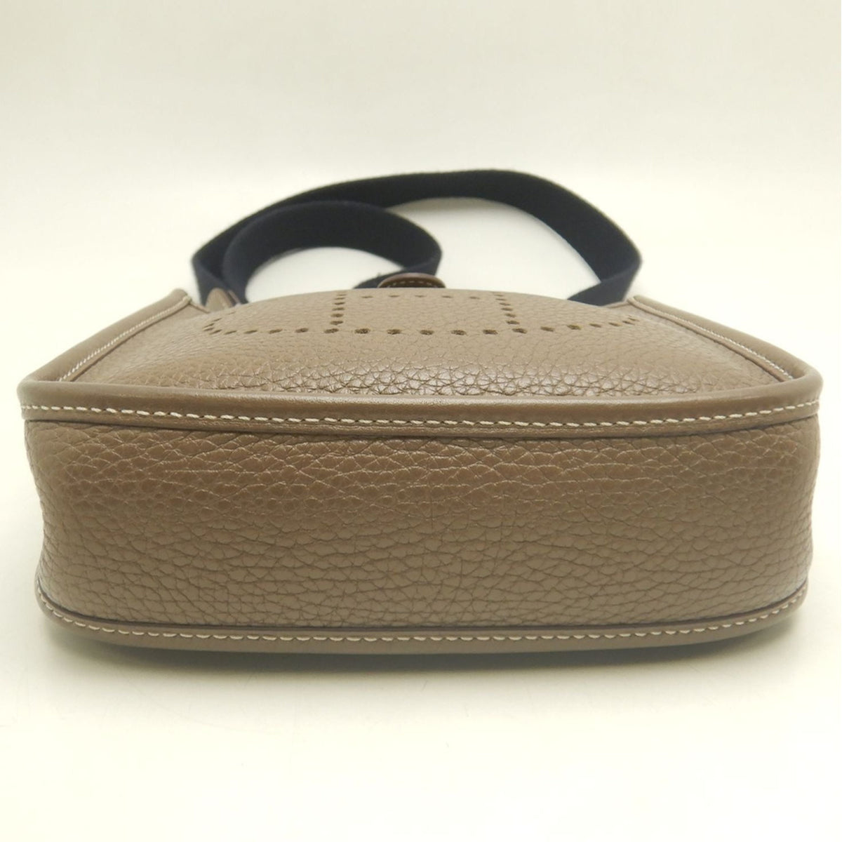 Hermes Etoupe Gray Taurillon Clemence Leather Shoulder Bag (Pre-Owned)
