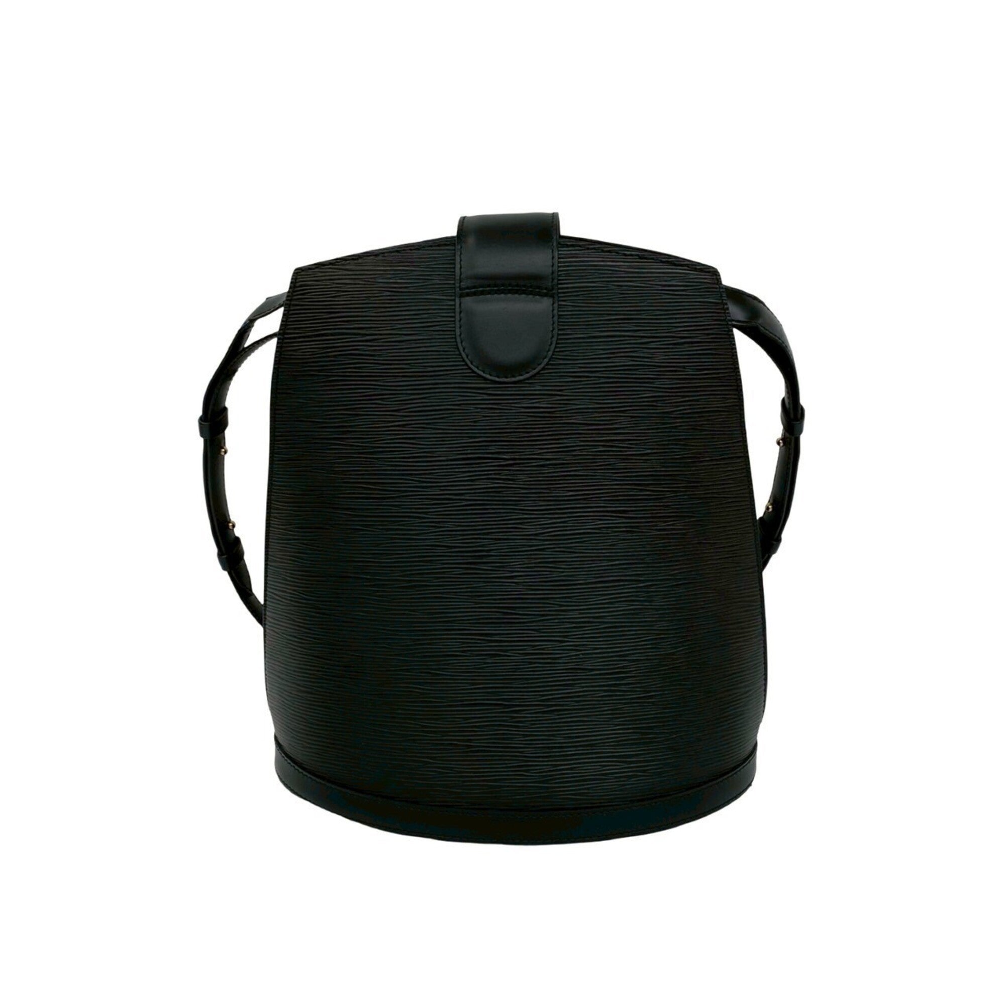 Louis Vuitton Black Leather Shoulder Bag (Pre-Owned)