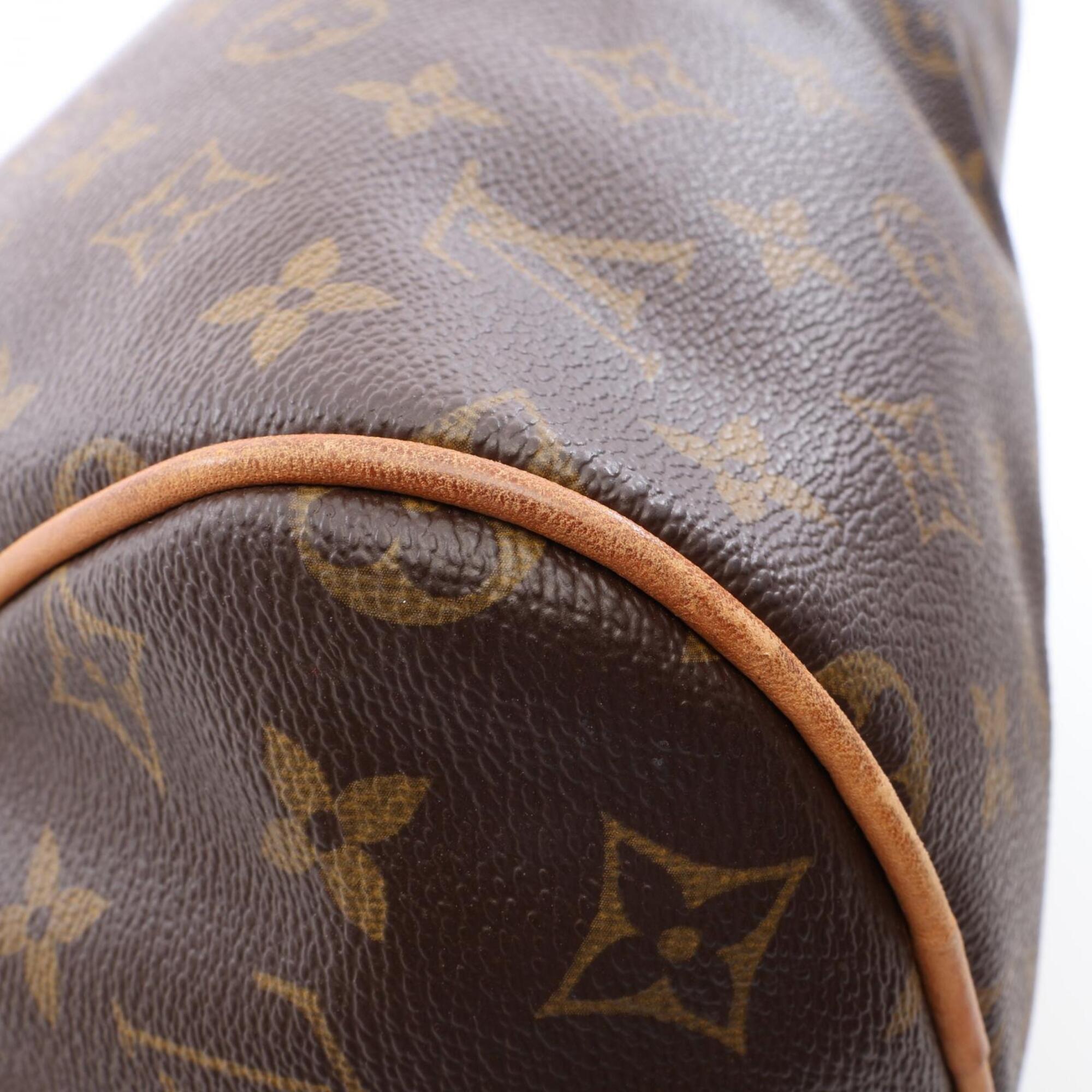 Louis Vuitton Brown Coated Canvas Leather Handbag Shoulder Bag (Pre-Owned)