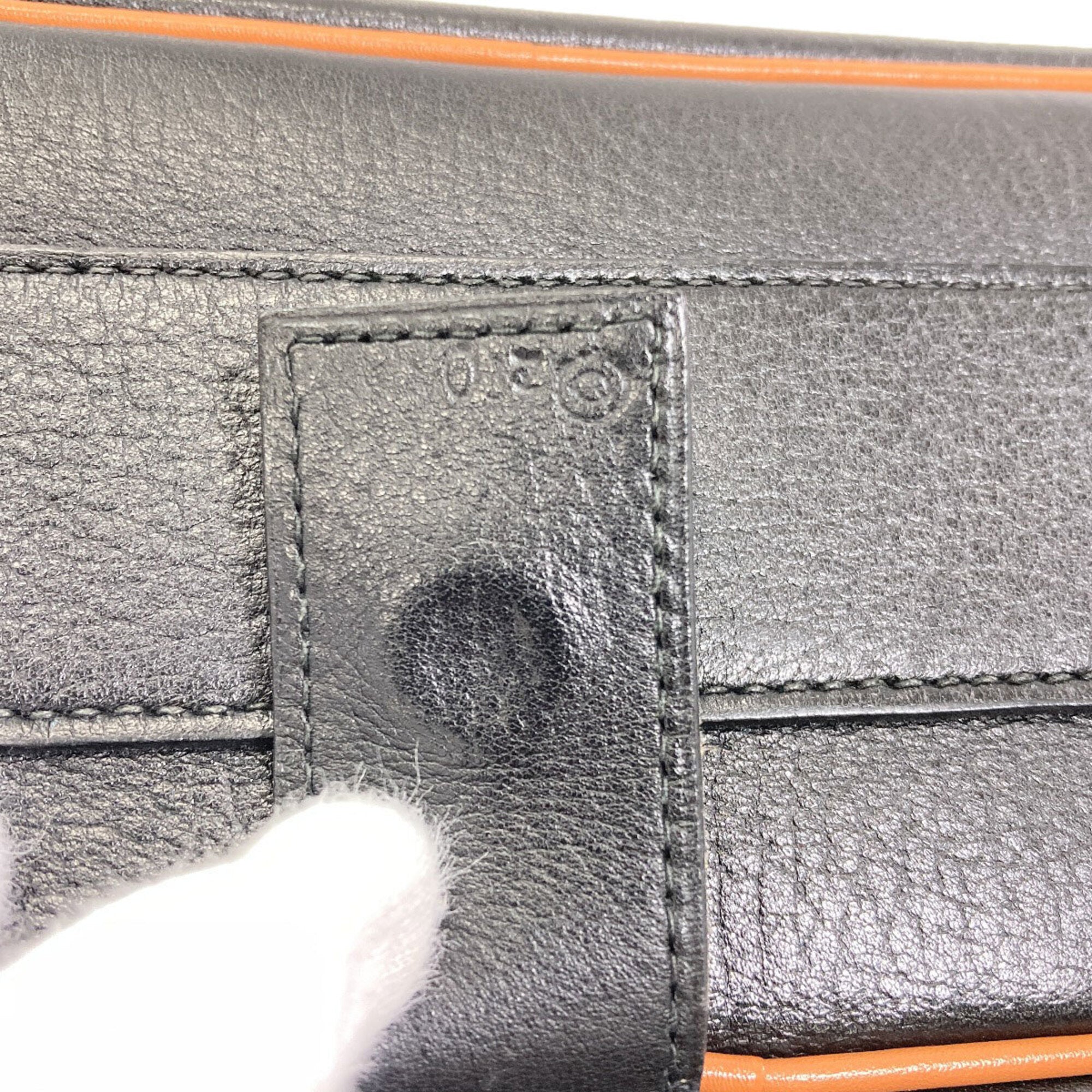 Hermes Black Brown Leather Shoulder Bag (Pre-Owned)