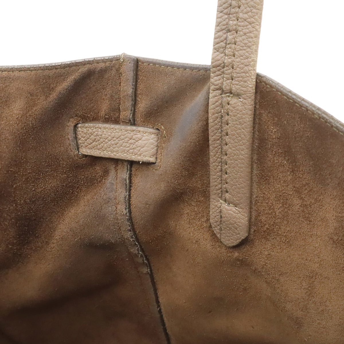 Celine Grayish Leather Shoulder Bag Tote Bag (Pre-Owned)