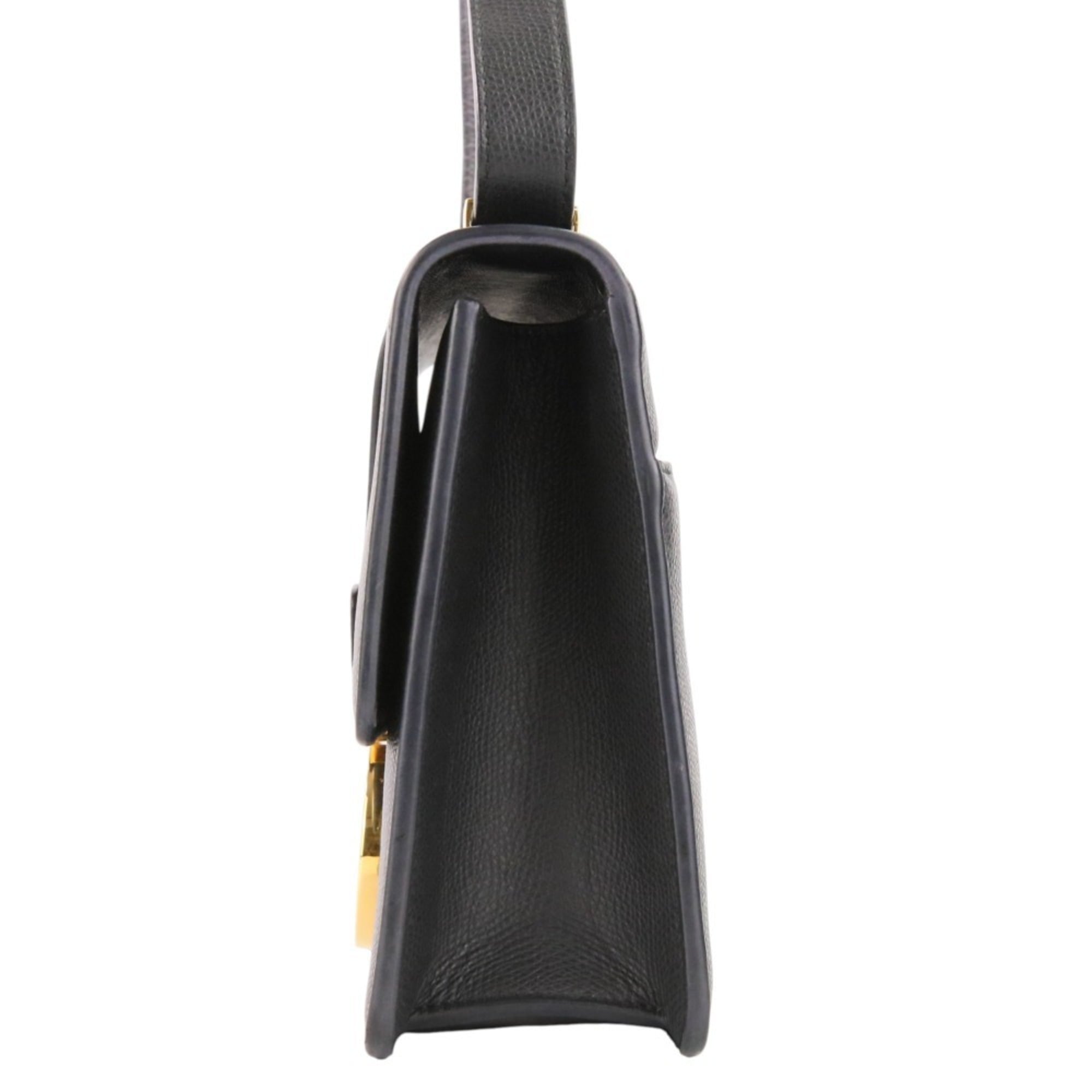 Christian Dior Black Leather Shoulder Bag (Pre-Owned)