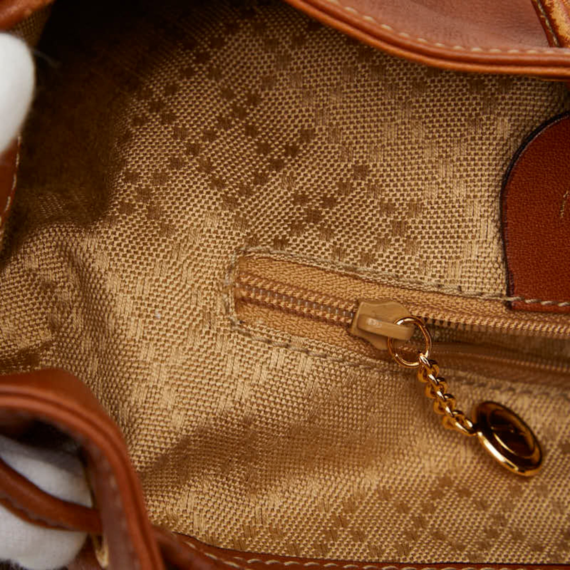 Gucci Bamboo Brown Bamboo Backpack (Pre-Owned)