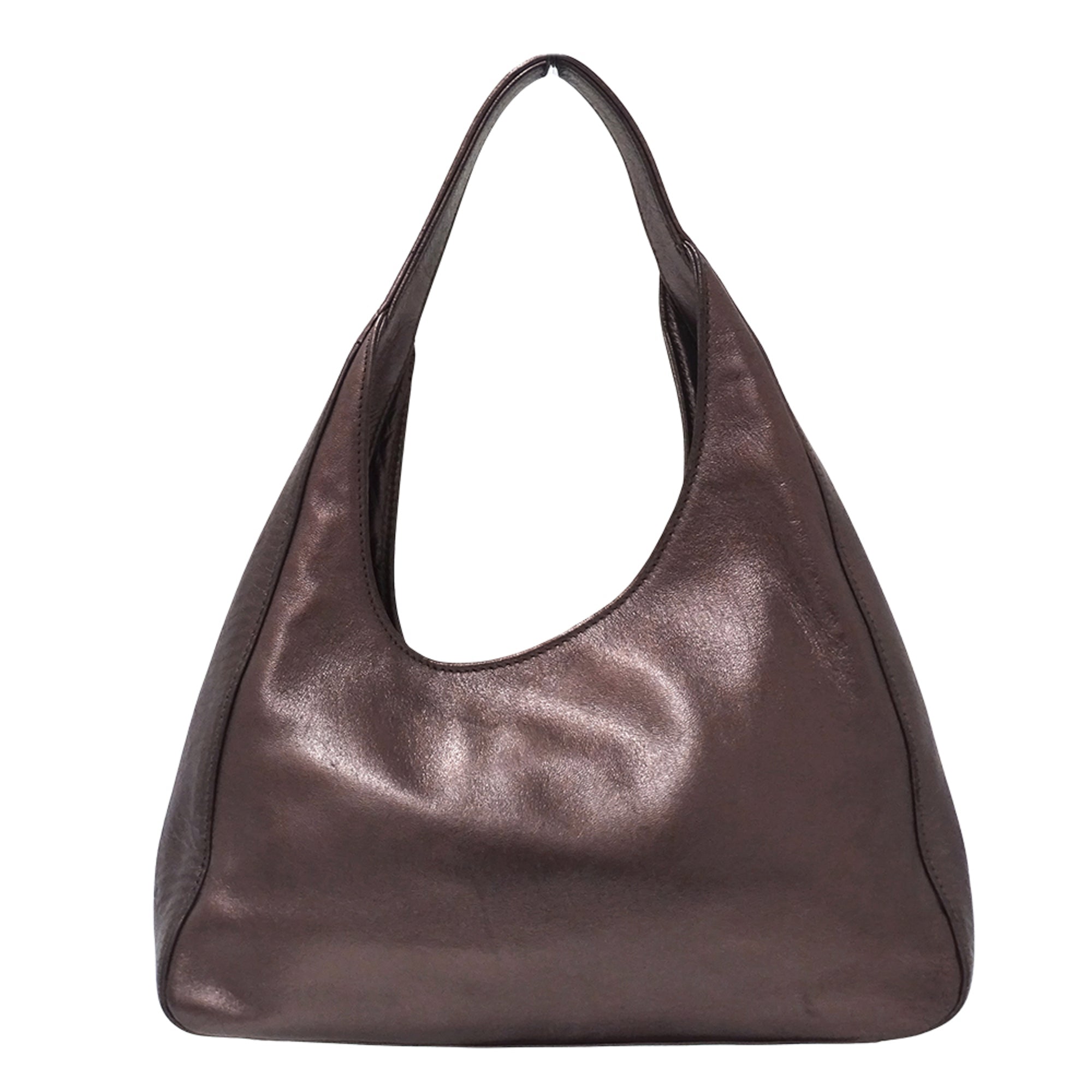 Prada Metallic Purple Leather Shoulder Bag (Pre-Owned)