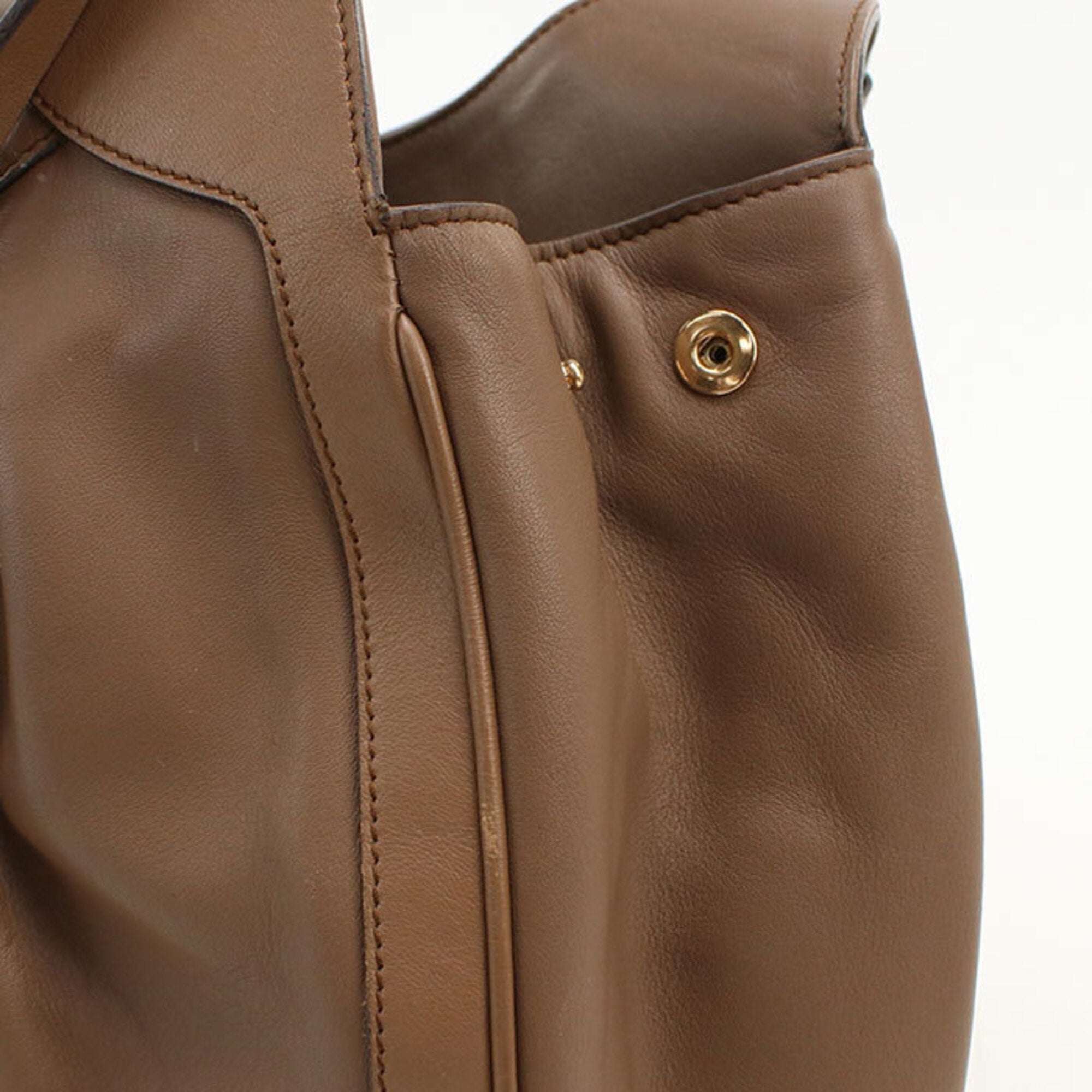 Salvatore Ferragamo Brown Leather Handbag (Pre-Owned)
