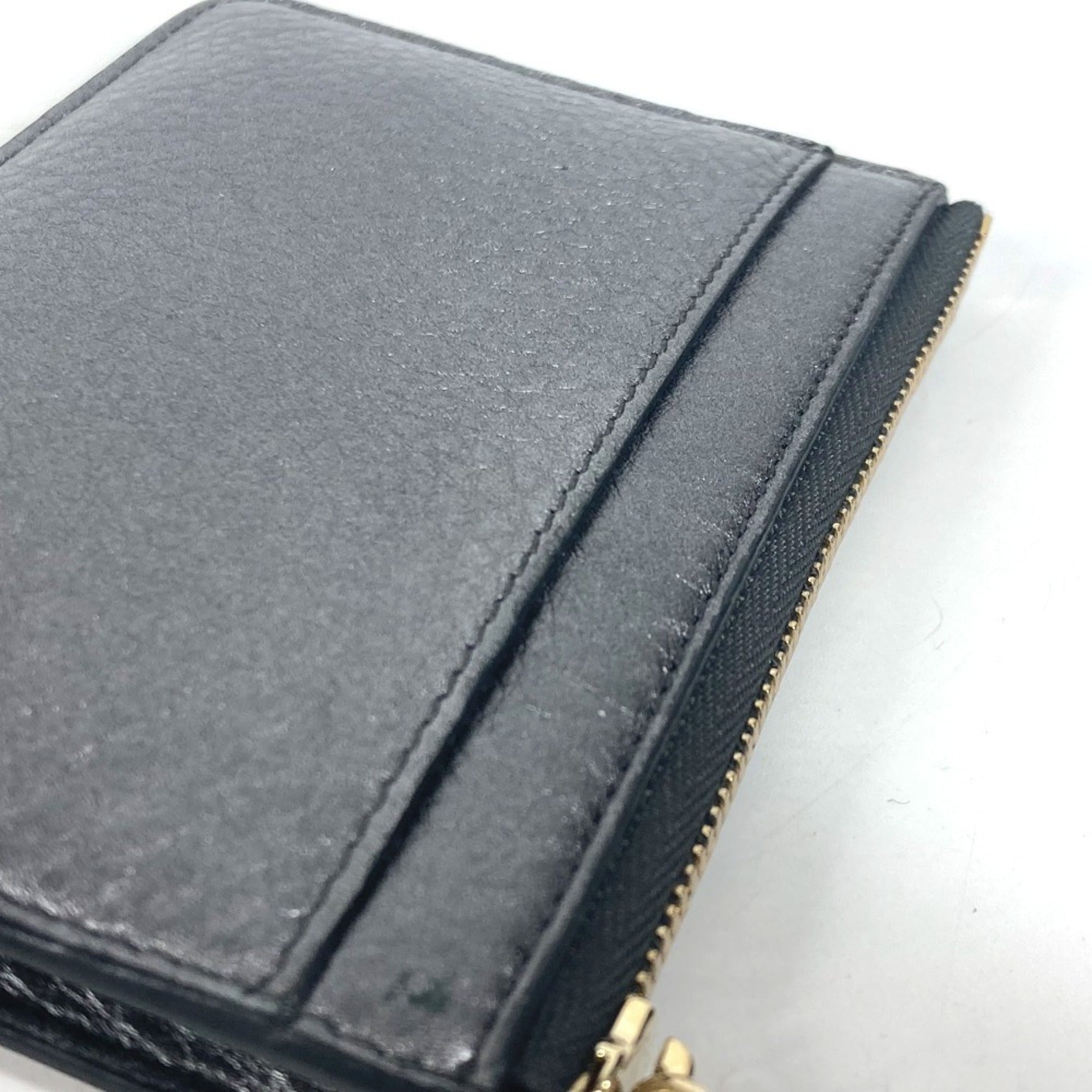 Bvlgari Black Leather Coin Purse/Coin Case (Pre-Owned)