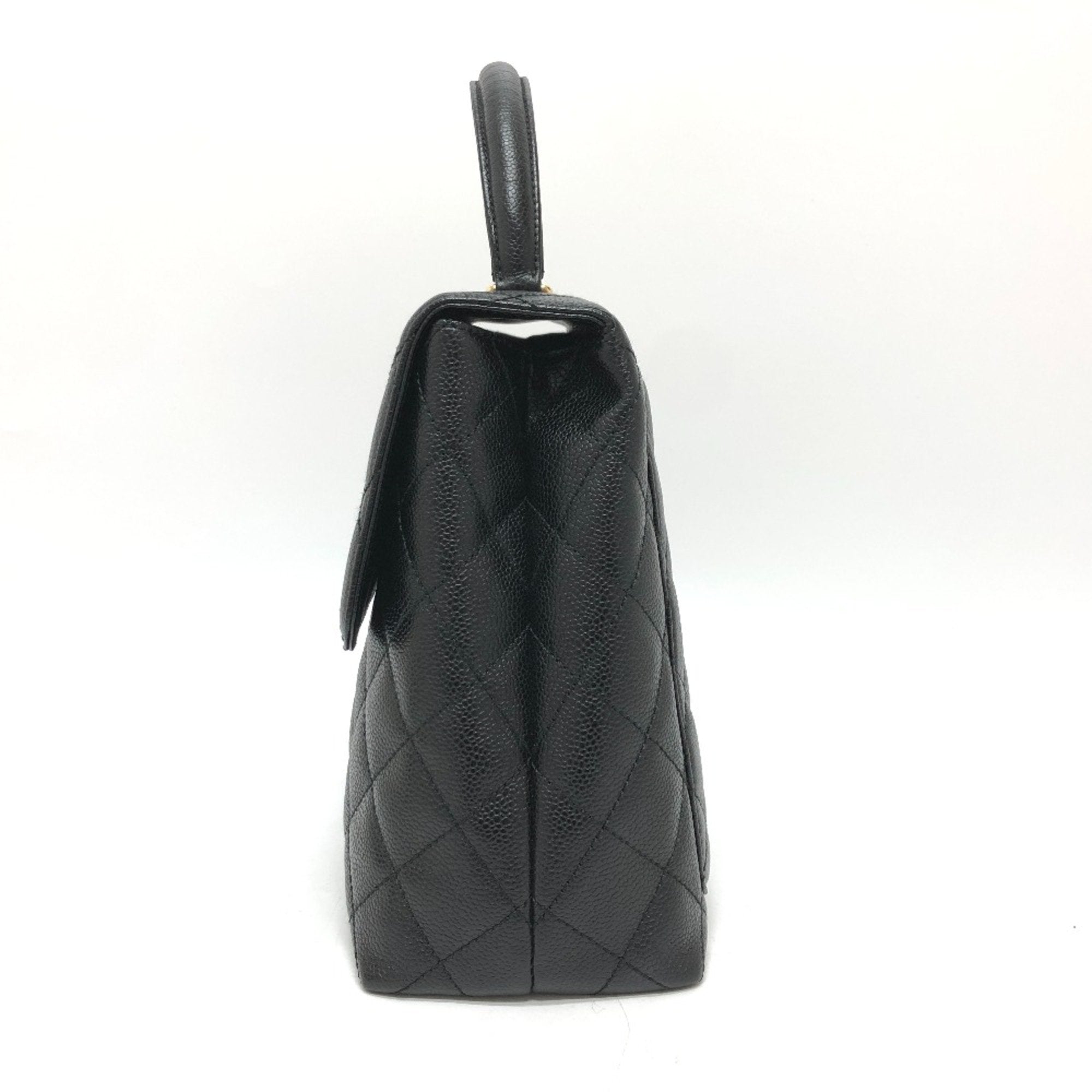 Chanel Black Leather Handbag (Pre-Owned)