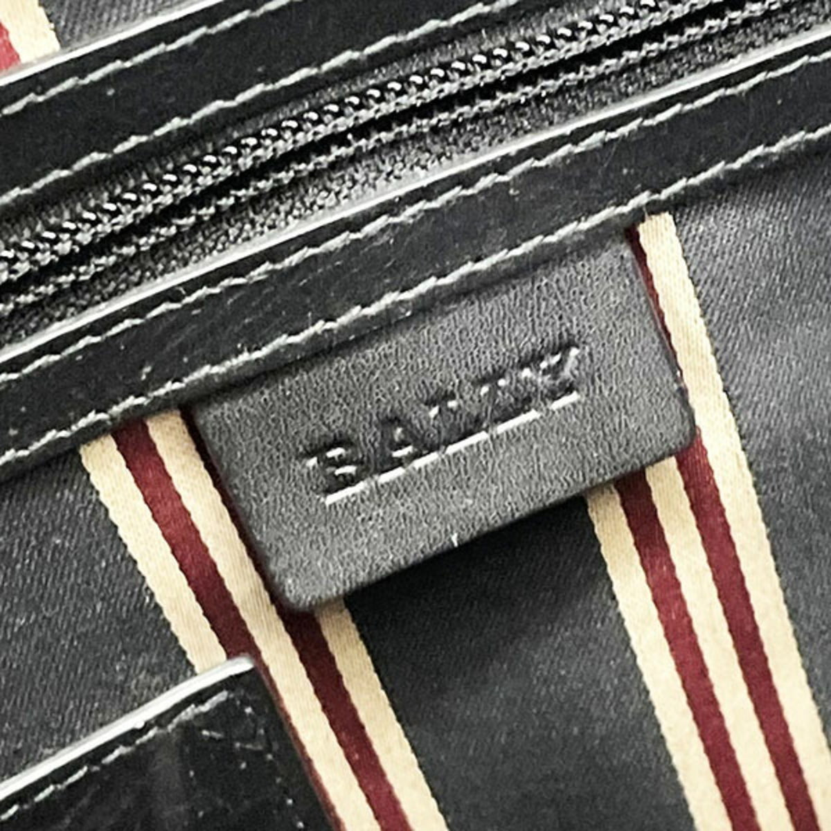 Bally Black Leather Handbag Shoulder Bag Tote Bag (Pre-Owned)