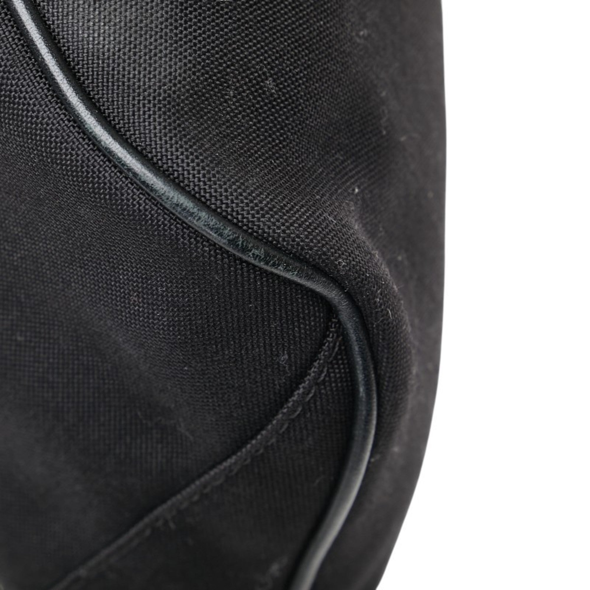 Valentino Black Canvas Leather Shoulder Bag (Pre-Owned)