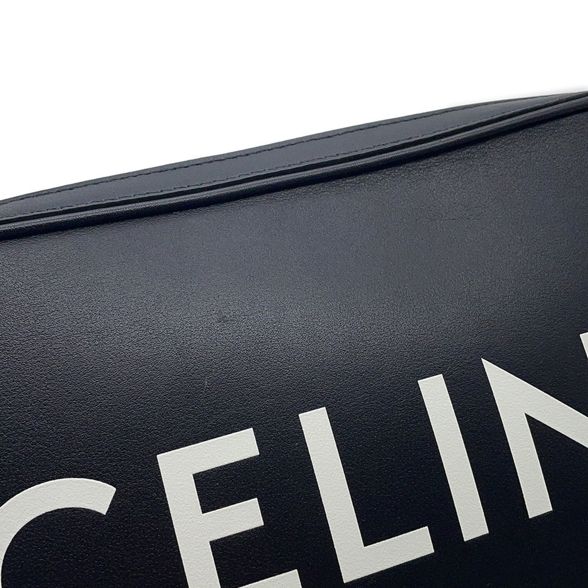 Celine Black Leather Messenger Bag Shoulder Bag (Pre-Owned)