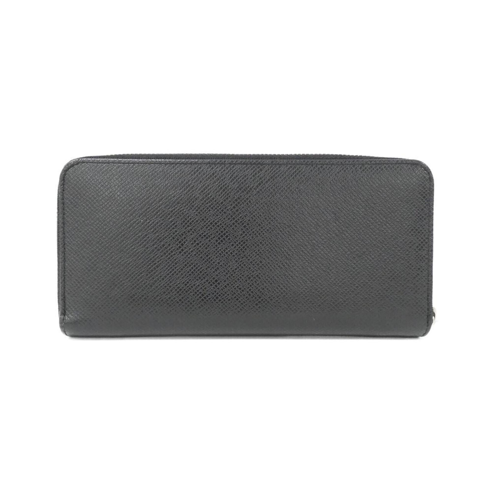 Louis Vuitton Black Leather Long Wallet (Bi-Fold) (Pre-Owned)