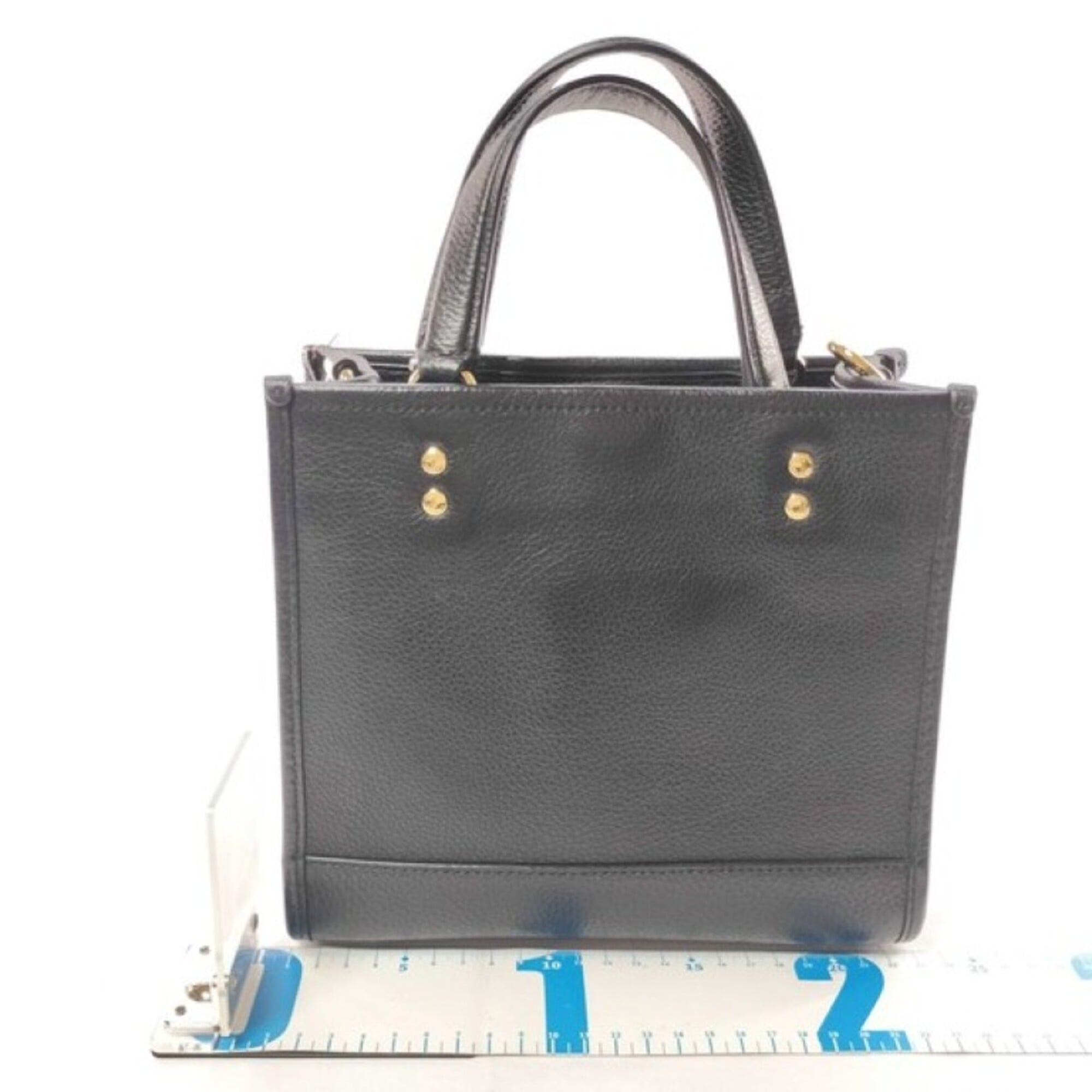 Coach Black Leather Handbag Shoulder Bag Tote Bag (Pre-Owned)
