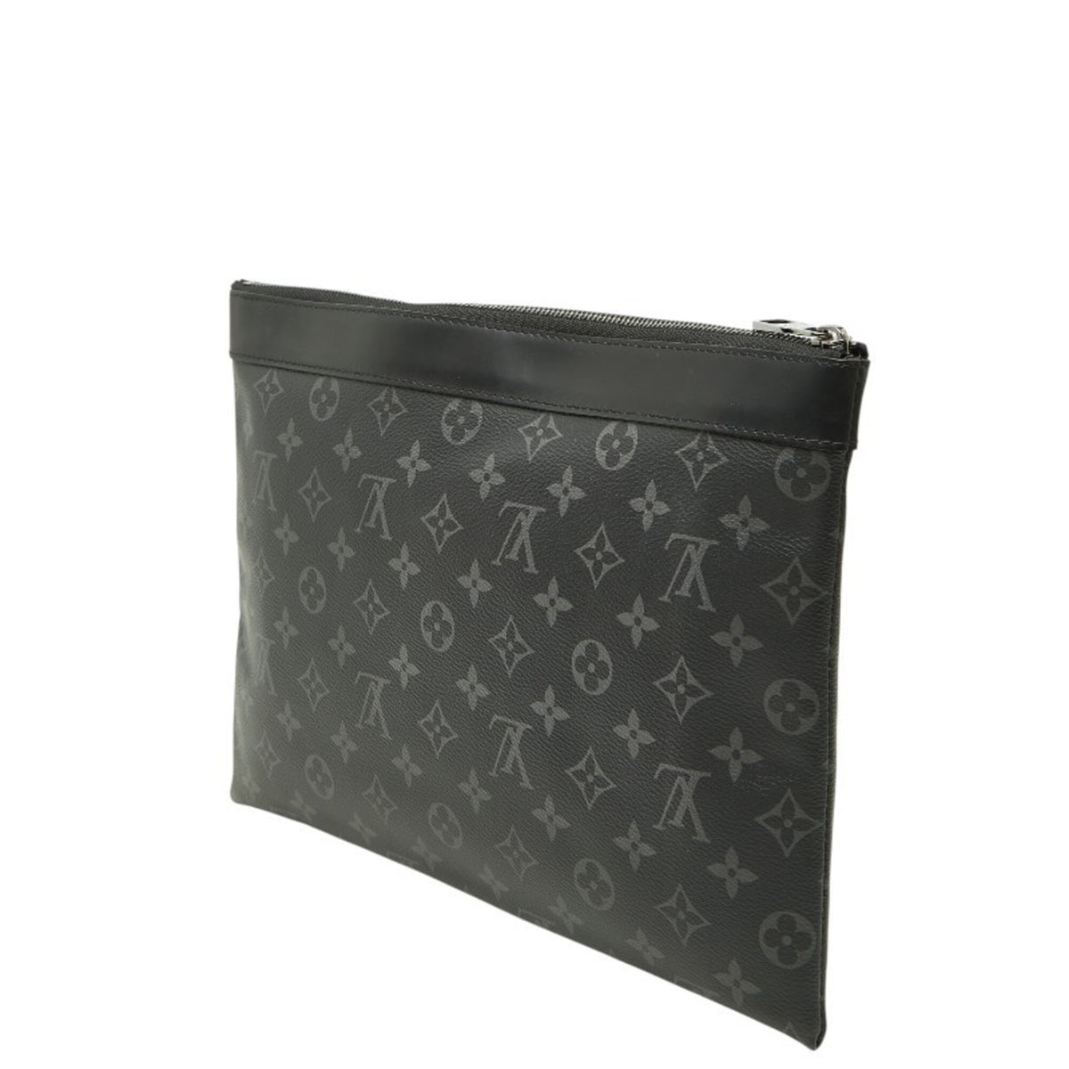 Louis Vuitton Black Pvc Leather Clutch Bag Pochette (Pre-Owned)