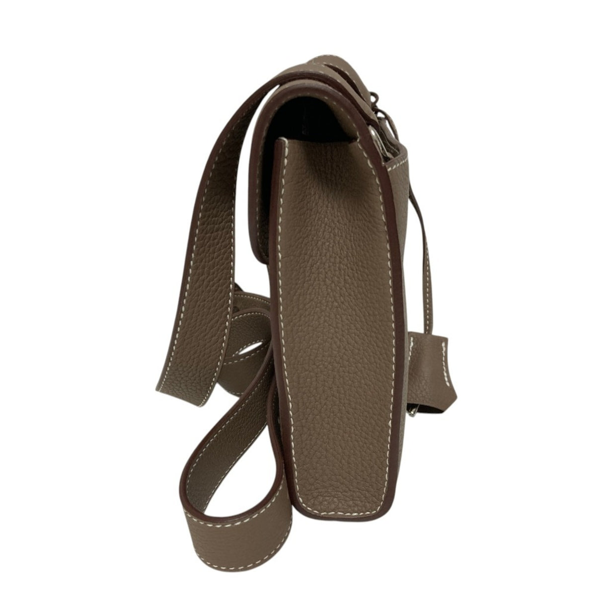 Hermes Sac A Depeche Etoupe Gray Shoulder Bag (Pre-Owned)