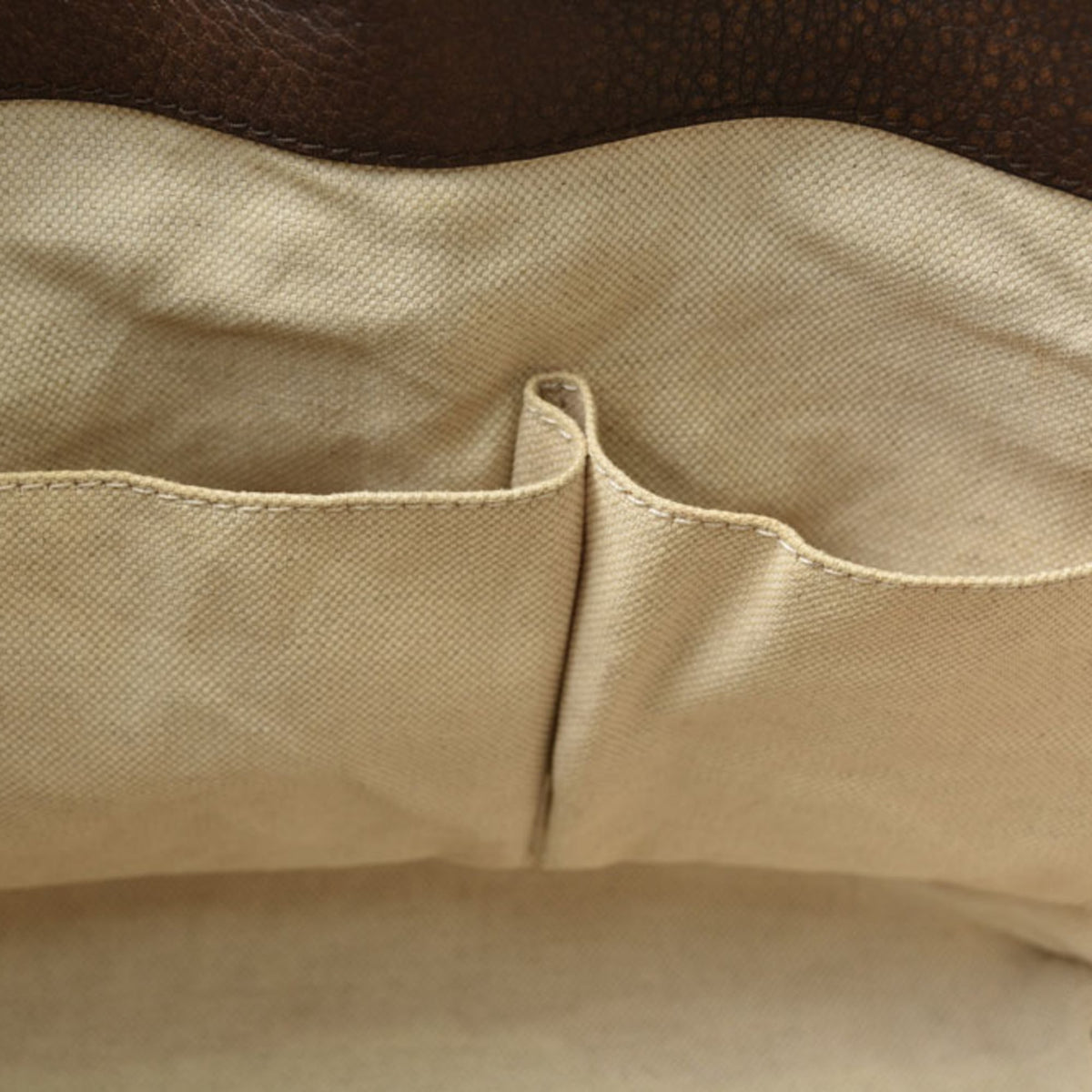 Gucci Beige Brown Gg Canvas Leather Tote Bag (Pre-Owned)