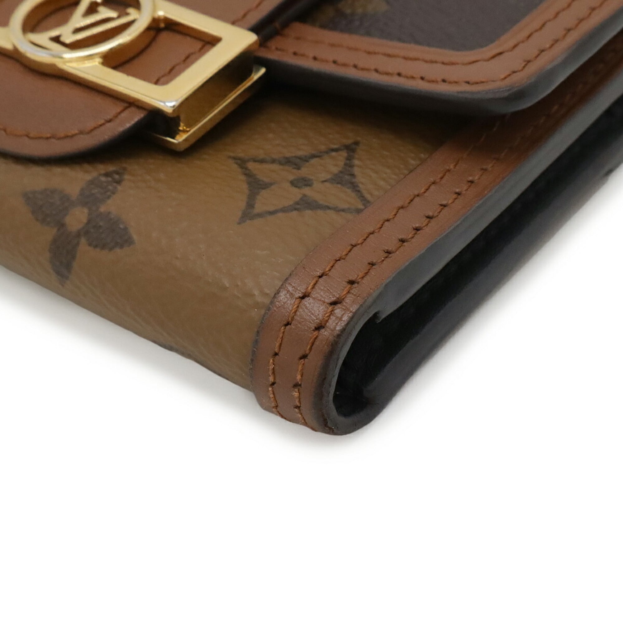 Louis Vuitton Galle Light Brown Monogram Monogram Monogram Reverse Wallet (Tri-Fold) (Pre-Owned)