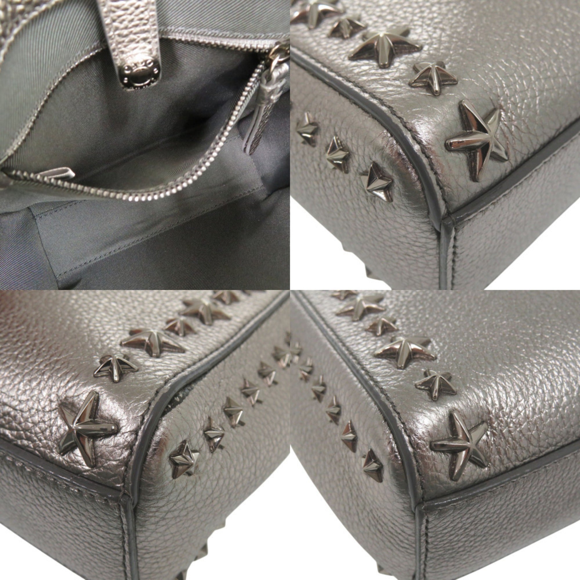 Jimmy Choo Silver Leather Handbag (Pre-Owned)