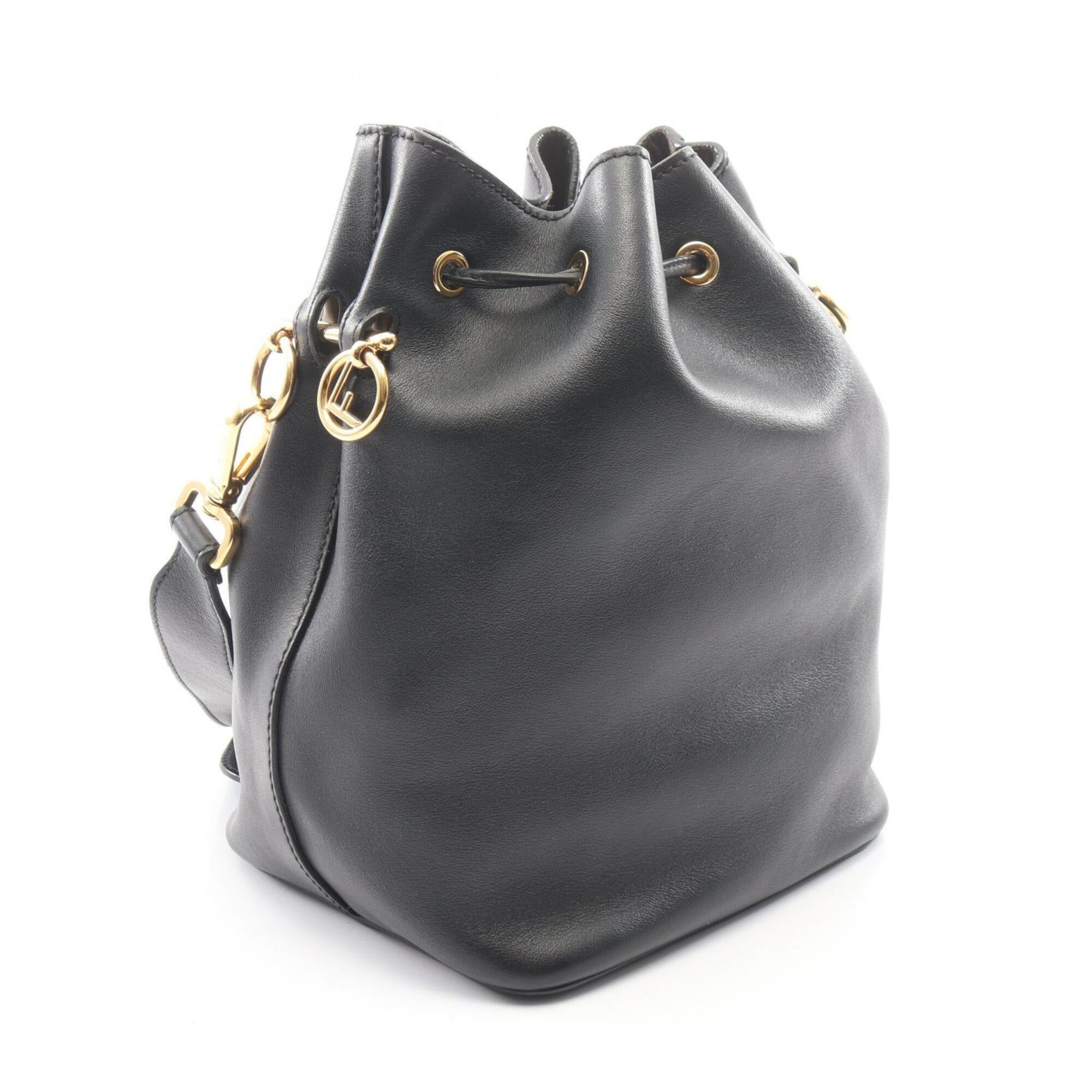 Fendi Black Leather Handbag Shoulder Bag (Pre-Owned)