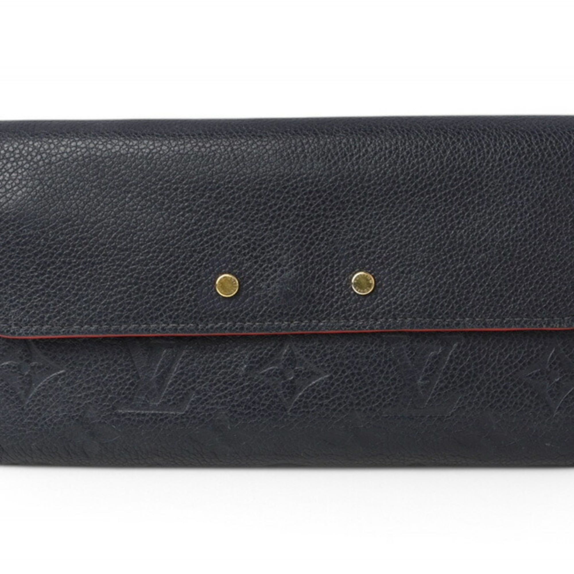 Louis Vuitton Marine Rouge Monogram Monogram Empreinte Long Wallet (Tri-Fold) (Pre-Owned)