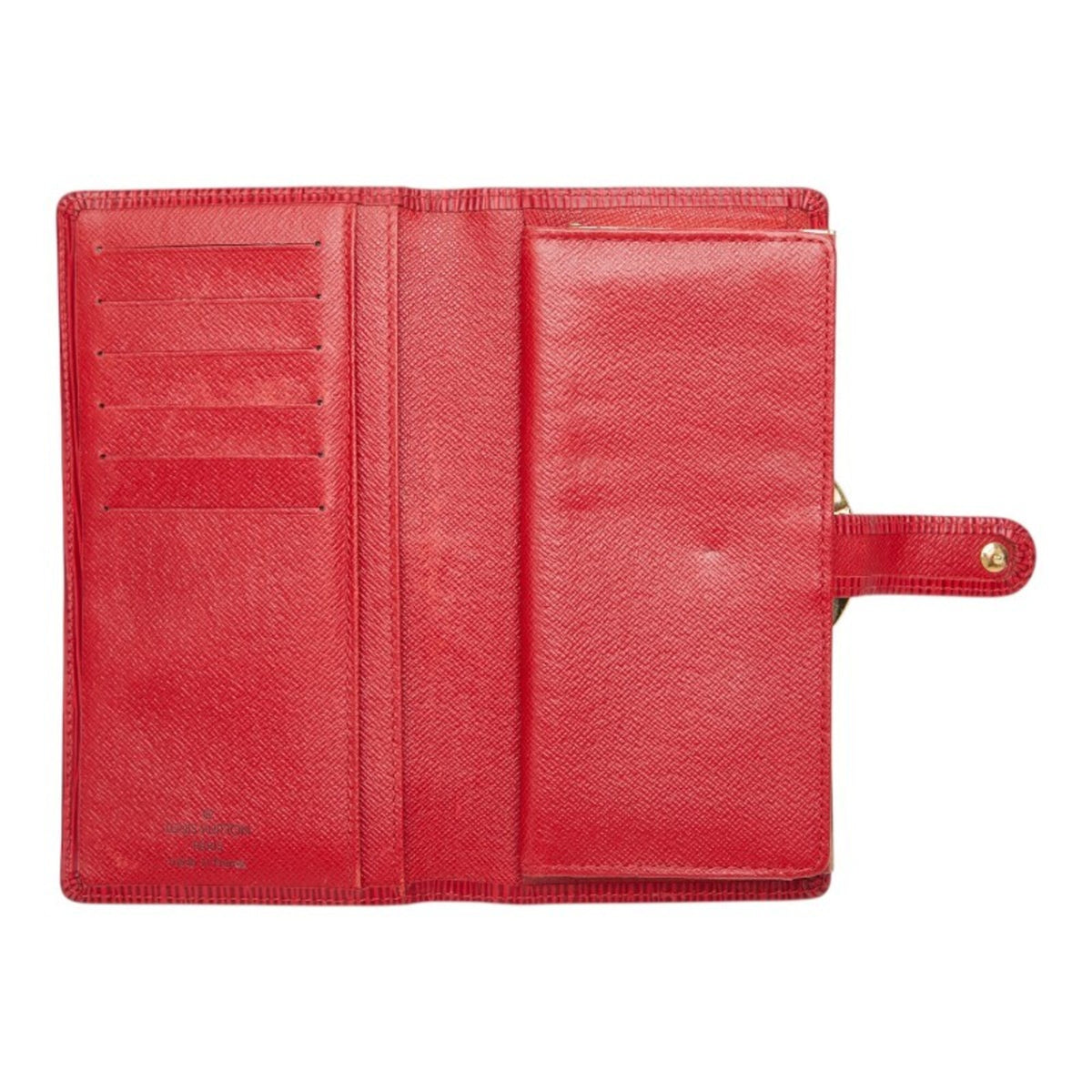 Louis Vuitton Castilian Red Leather Long Wallet (Bi-Fold) (Pre-Owned)