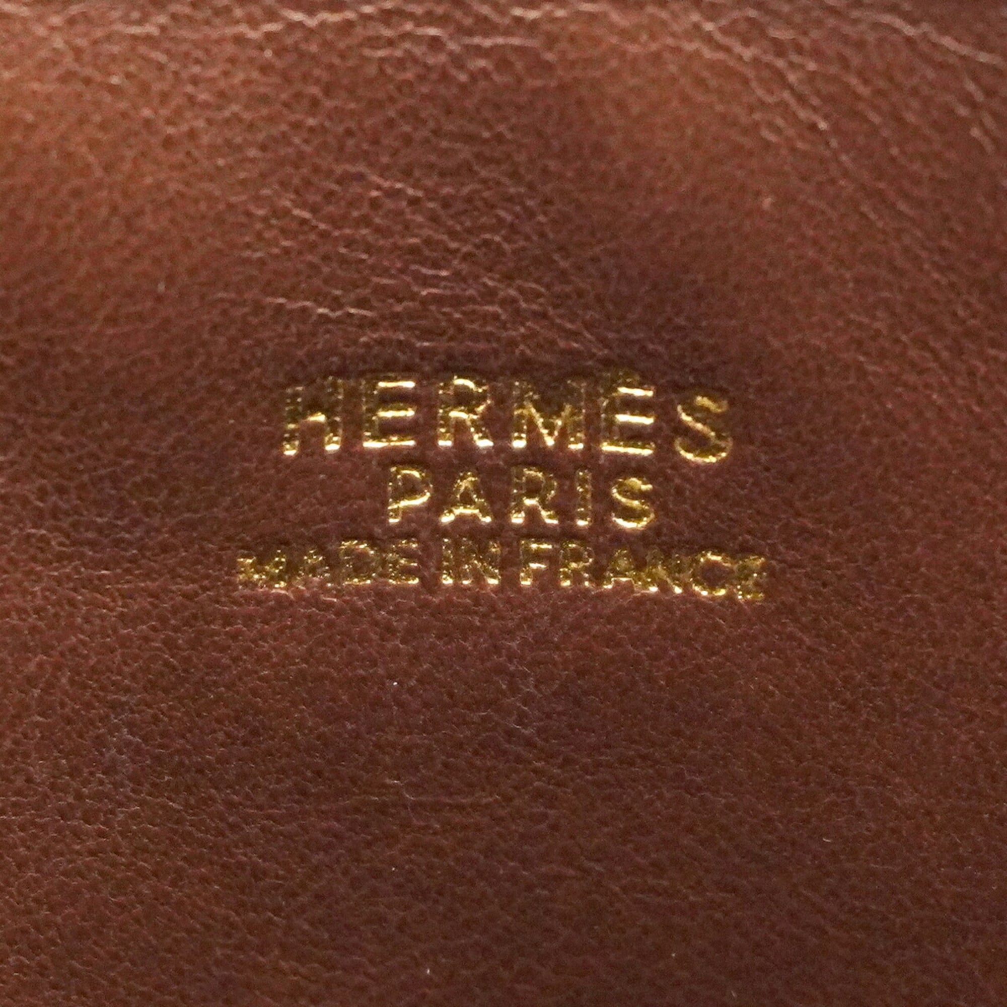 Hermes Noisette Fjord Leather Handbag (Pre-Owned)