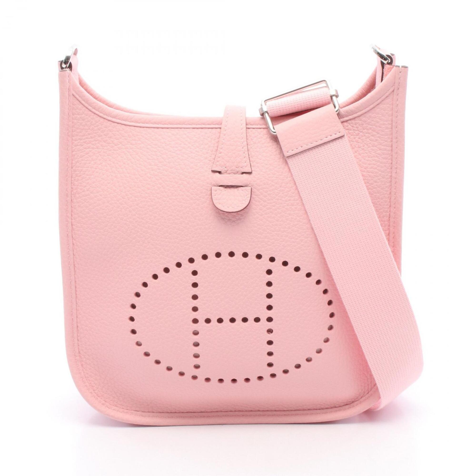 Hermes Pink Taurillon Clemence Leather Handbag Shoulder Bag (Pre-Owned)