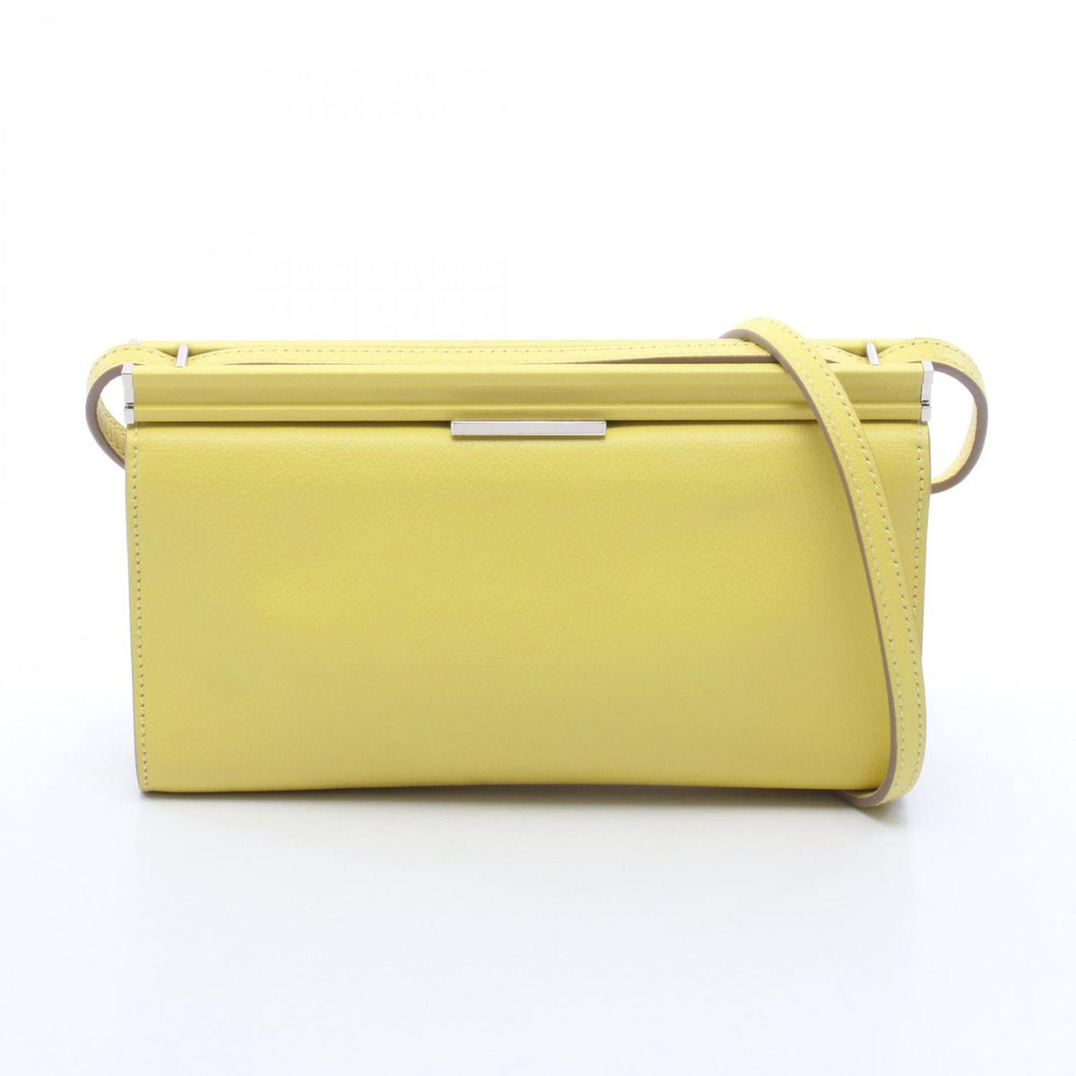 Hermes Lime Yellow Leather Handbag Shoulder Bag (Pre-Owned)