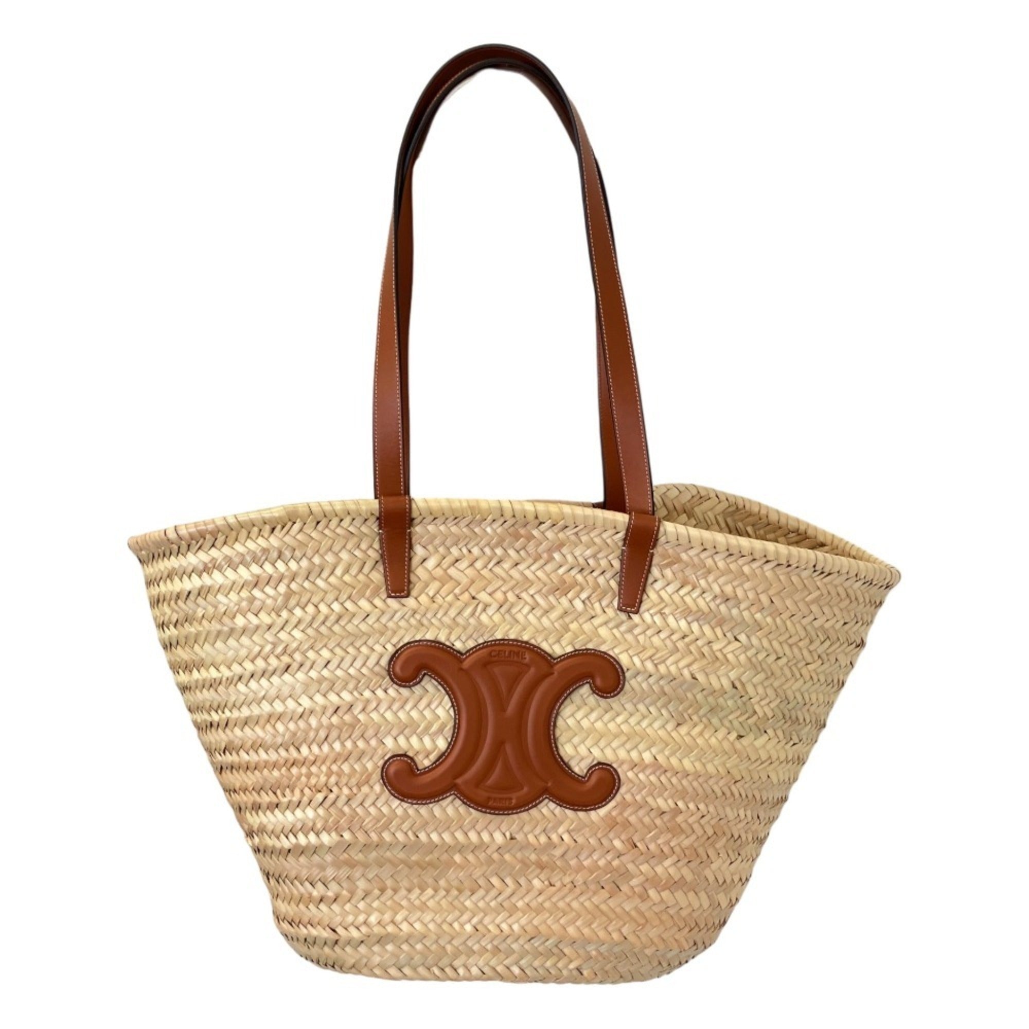 Celine Raffia Leather Basket (Pre-Owned)