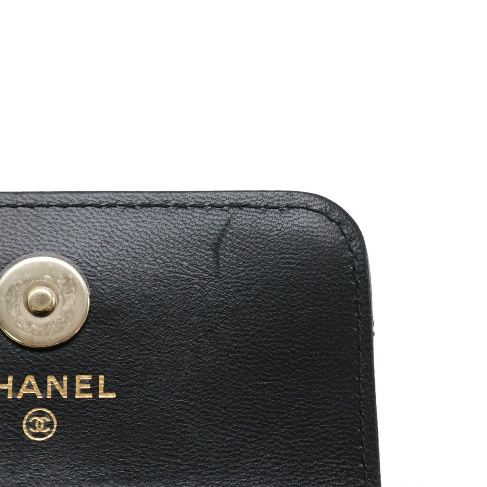 Chanel Matelasse Black Leather Fanny Pack Pouch (Pre-Owned)