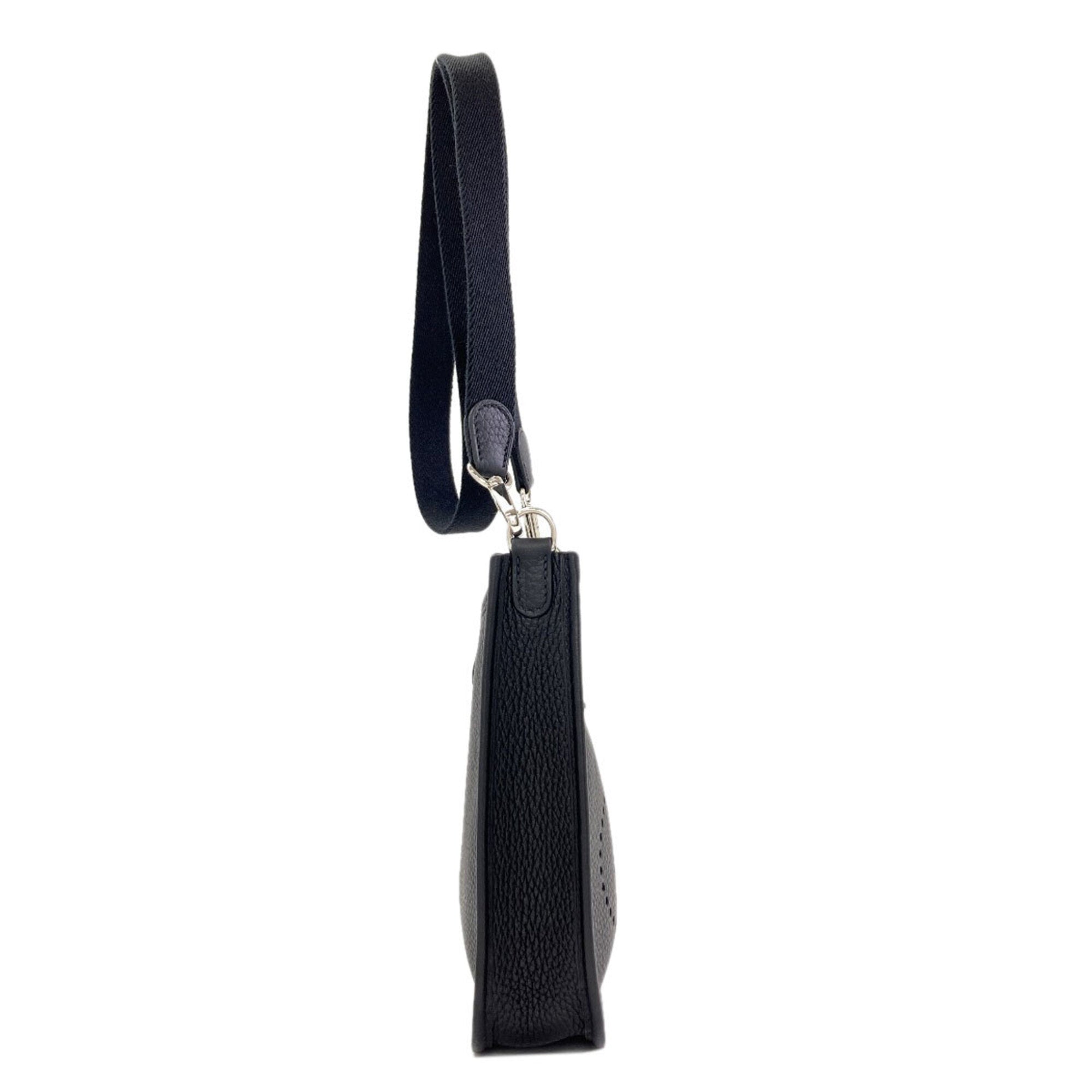 Hermes Black Taurillon Clemence Leather Shoulder Bag (Pre-Owned)