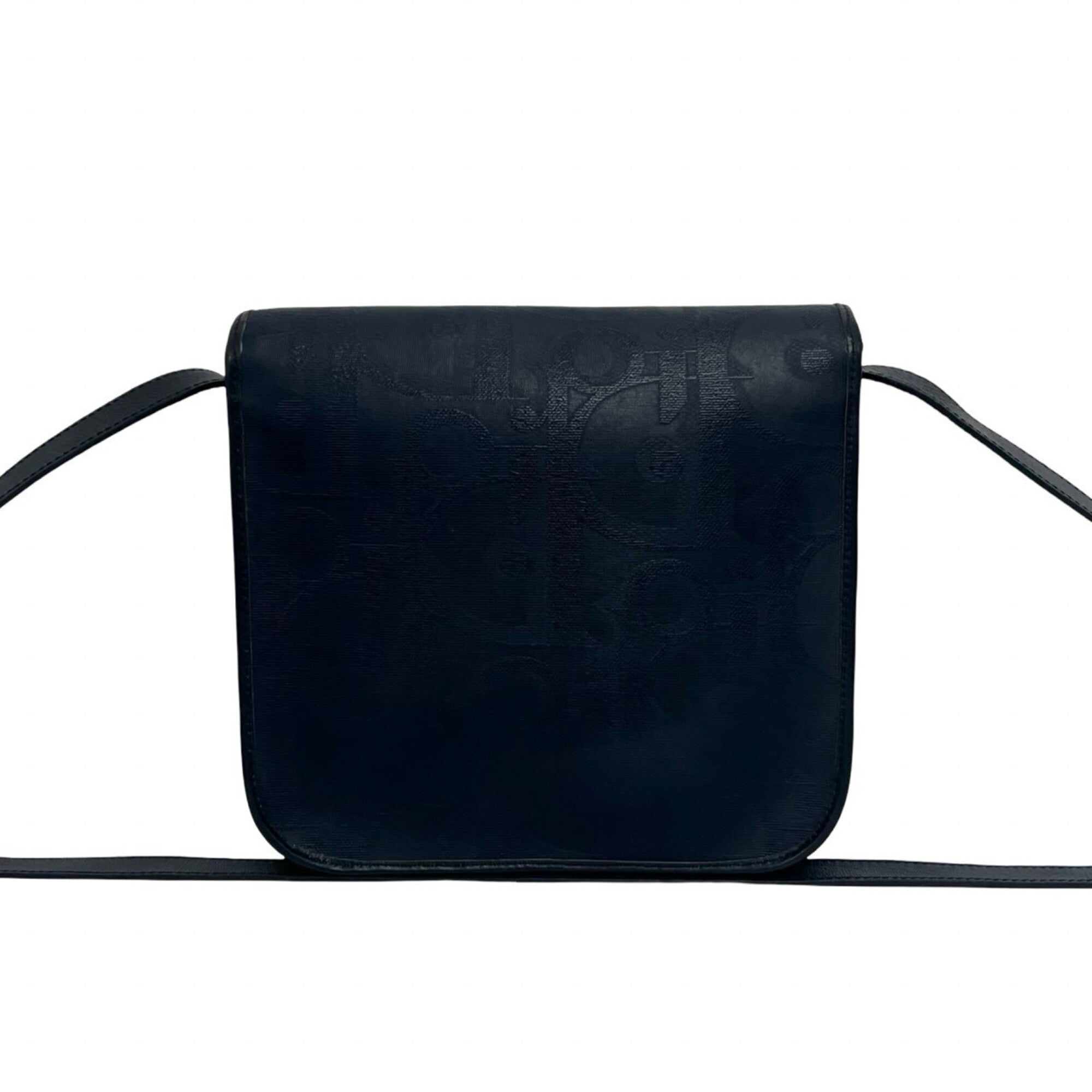 Christian Dior Navy Leather Pvc Pochette Shoulder Bag (Pre-Owned)