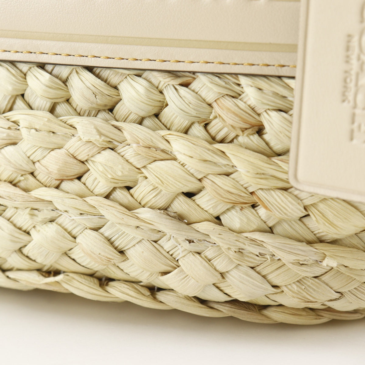 Coach Beige Straw Leather Tote Bag (Pre-Owned)