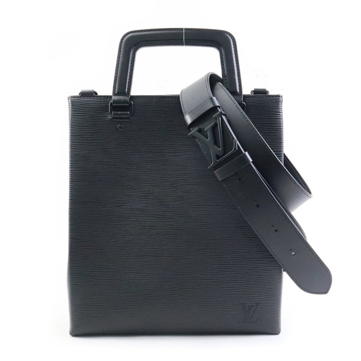 Louis Vuitton Noir Epi Leather Handbag Shoulder Bag (Pre-Owned)