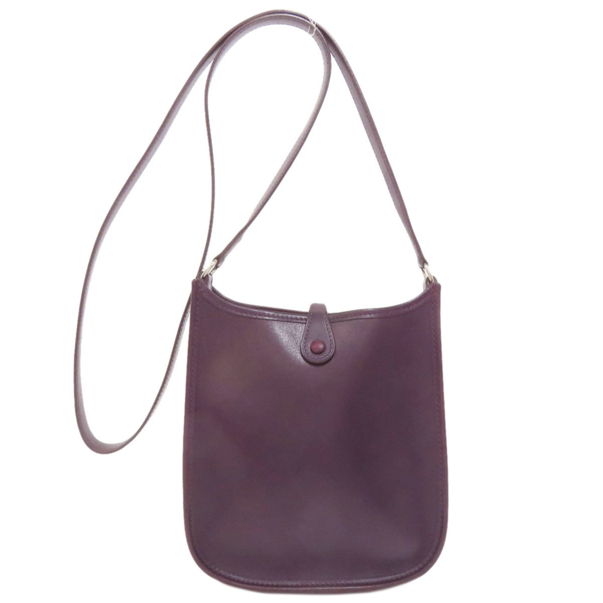 Hermes Evelyne Purple Leather Shoulder Bag (Pre-Owned)